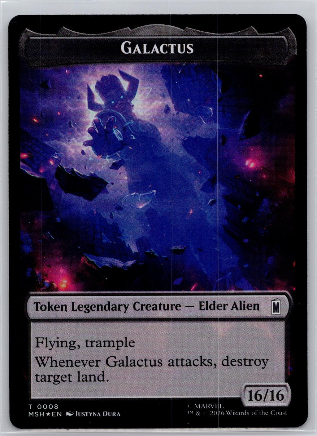 Galactus // Squirrel Double-Sided Token Holo Marvel Super Heroes M:TG Foil NM