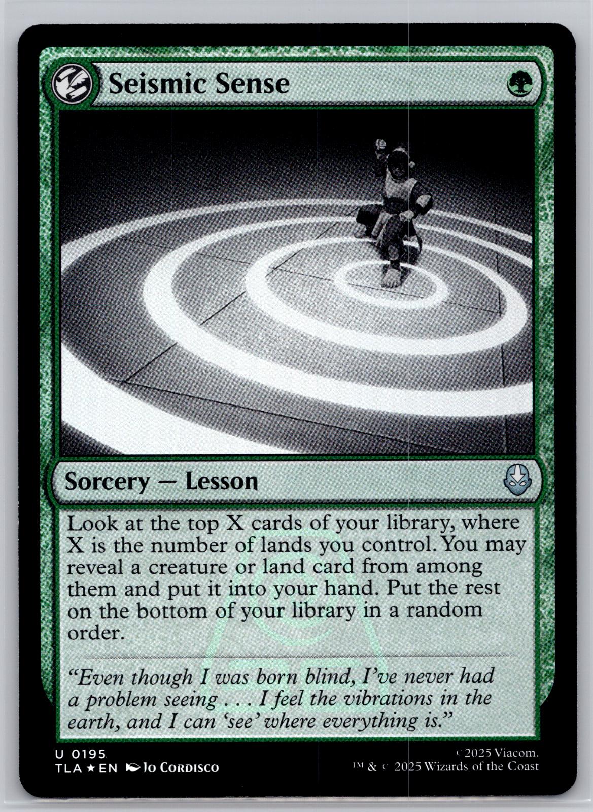 Seismic Sense Avatar: The Last Airbender Magic: The Gathering Foil Near Mint