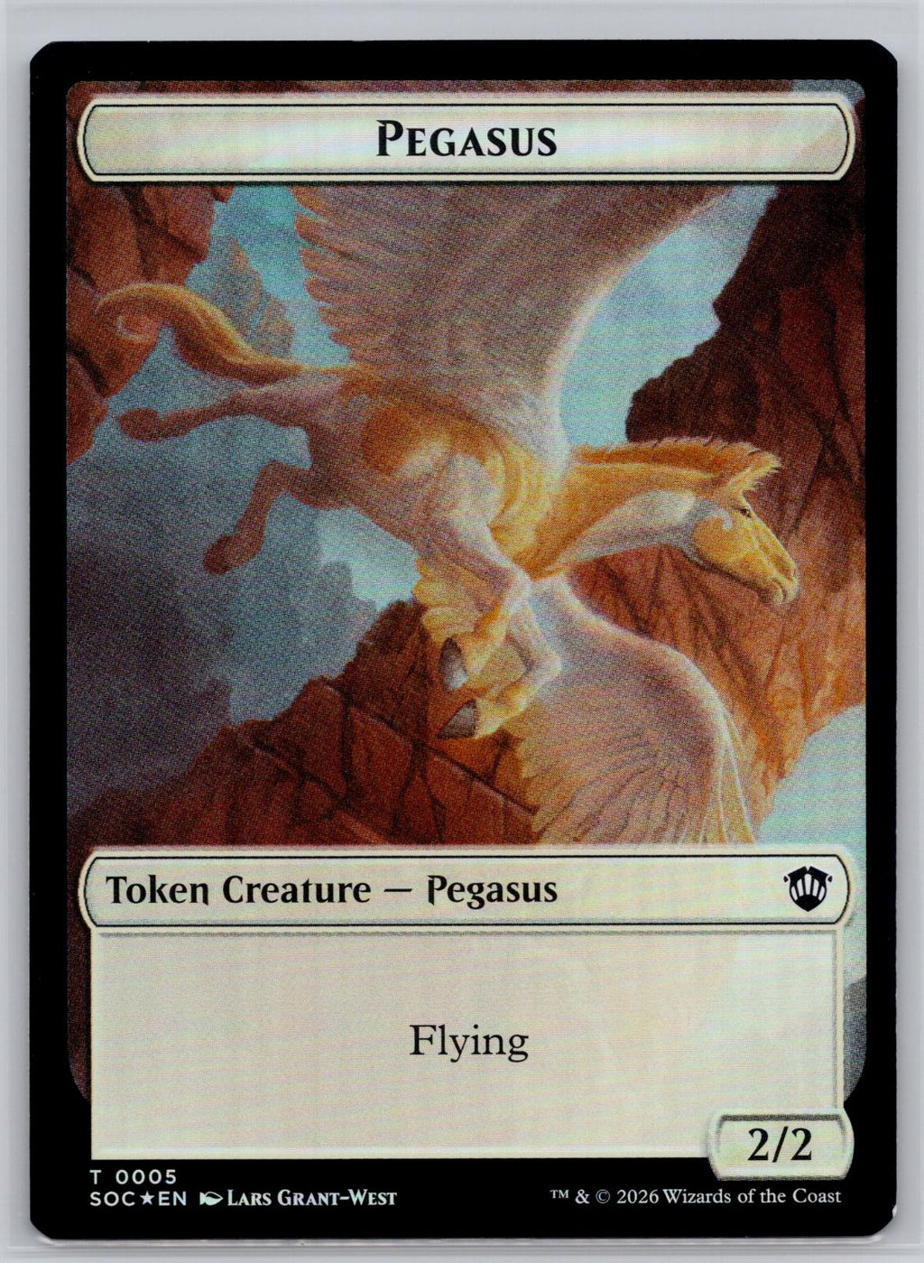 Contract // Pegasus 2-Sided Token Commander: Secrets of Strixhaven M:TG Foil NM