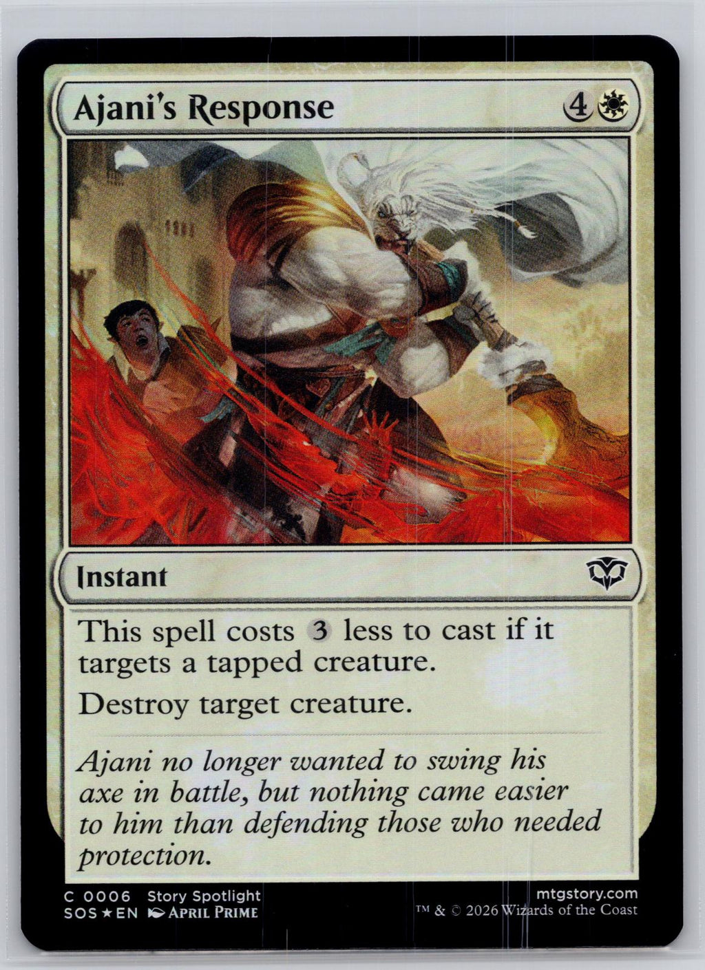 Ajani's Response Secrets of Strixhaven Magic: The Gathering Foil Near Mint