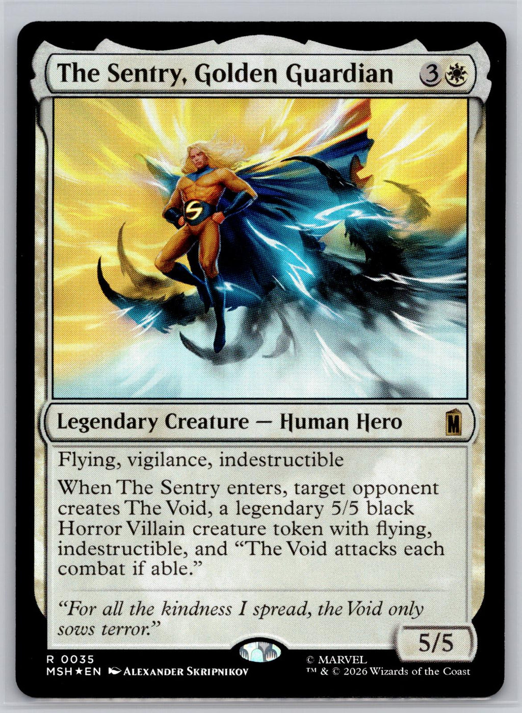 The Sentry, Golden Guardian Marvel Super Heroes Magic: The Gathering Foil NM