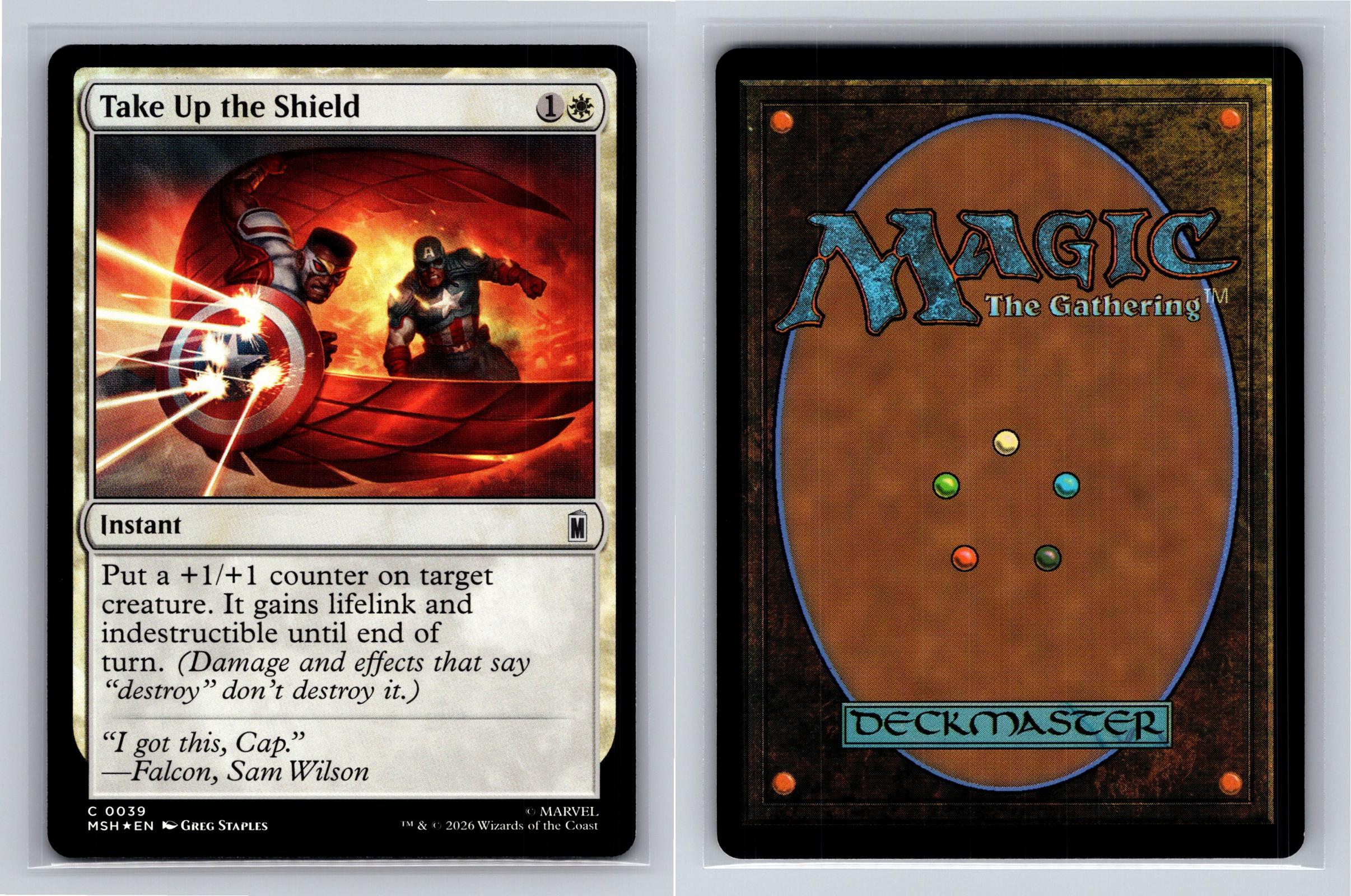 Take Up the Shield Marvel Super Heroes Magic: The Gathering Foil Near Mint