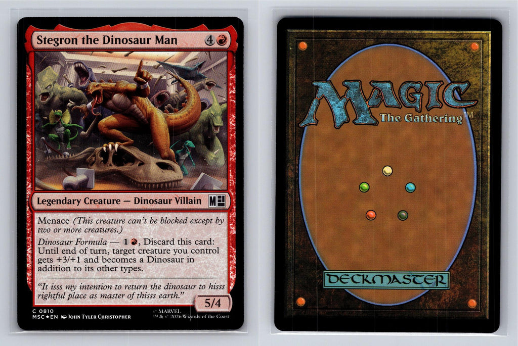 Stegron the Dinosaur Man Commander: Marvel Super Heroes MtG Foil NM