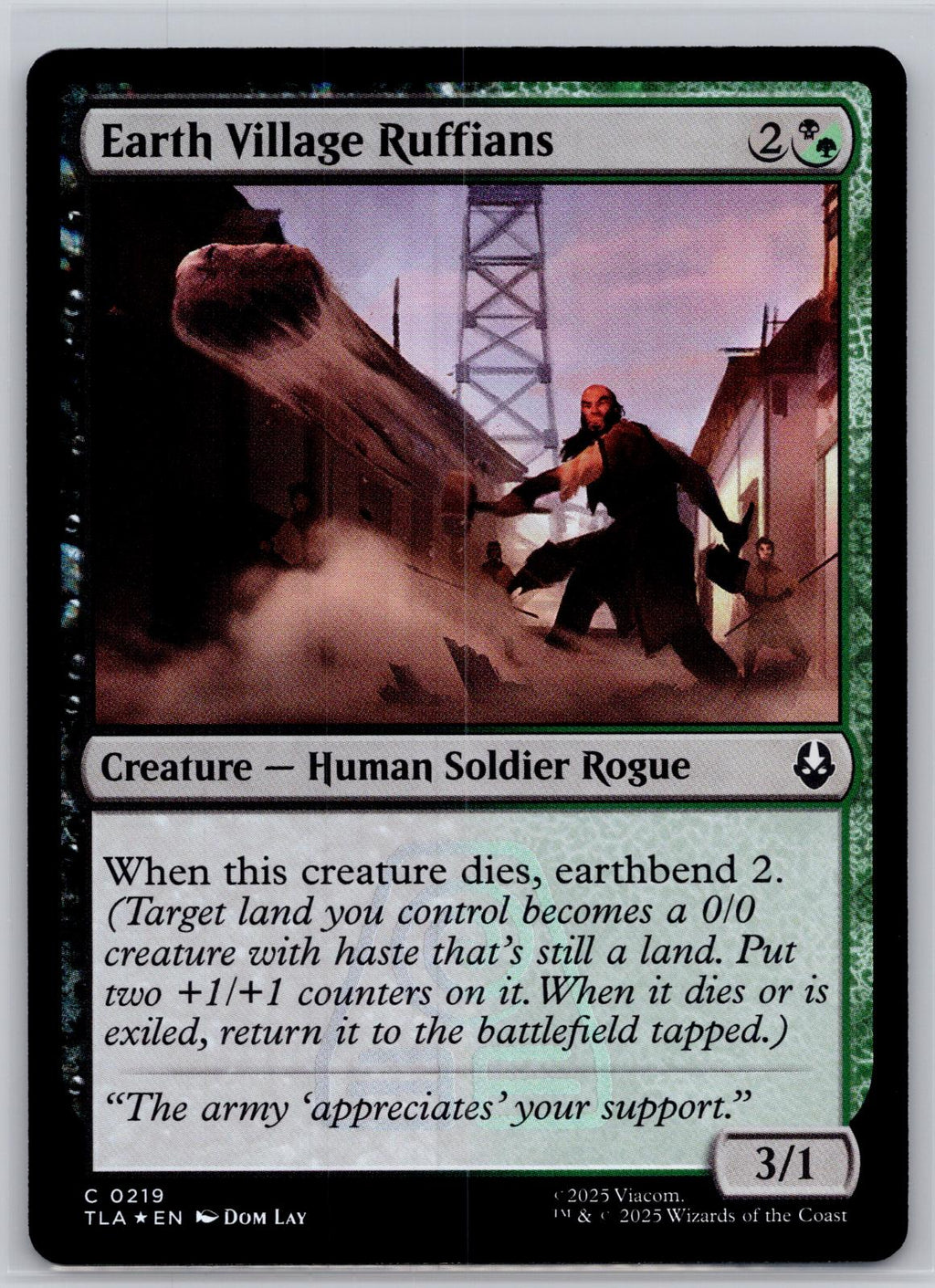 Earth Village Ruffians Avatar: The Last Airbender Magic: The Gathering Foil NM