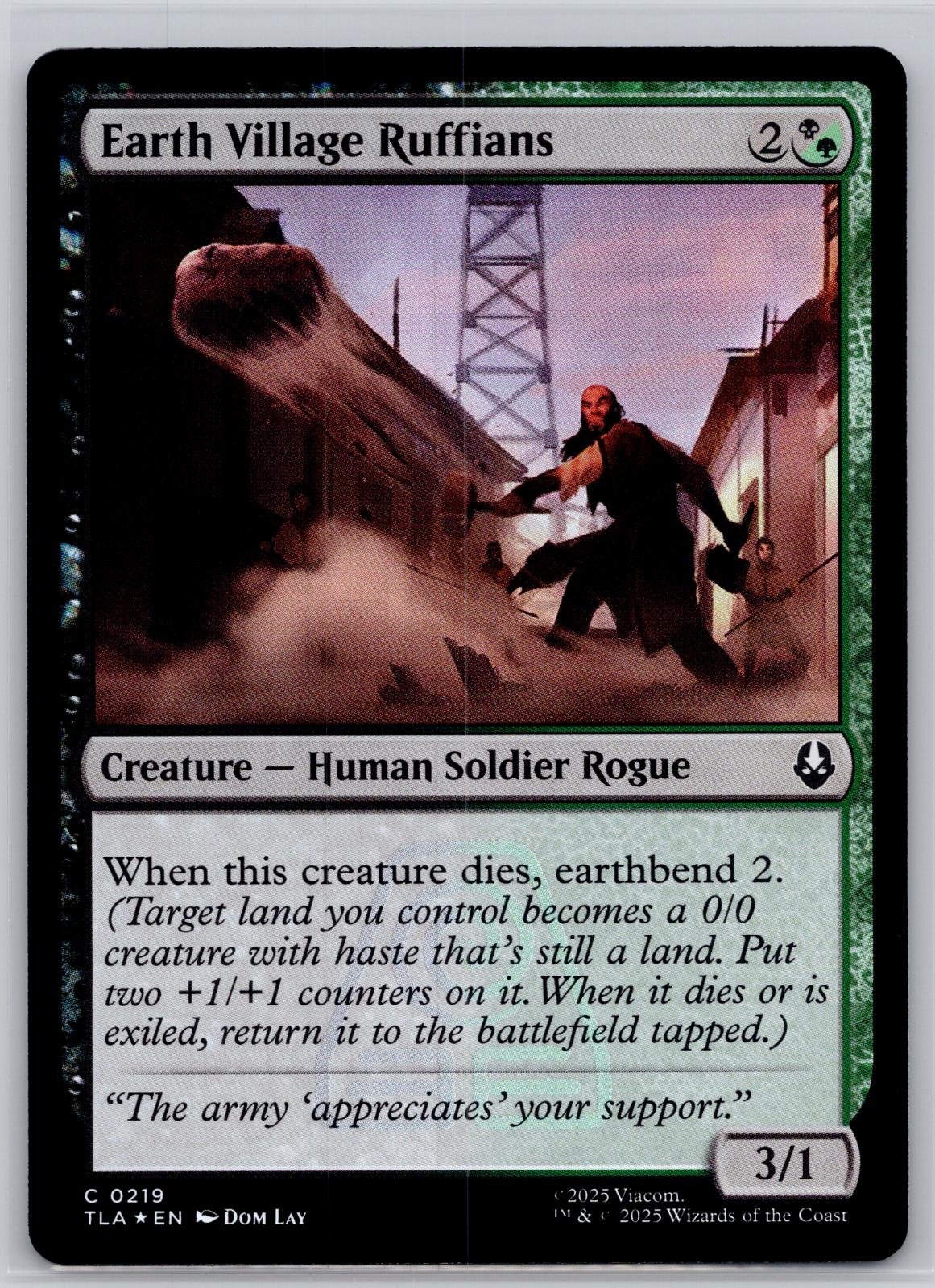 Earth Village Ruffians Avatar: The Last Airbender Magic: The Gathering Foil NM