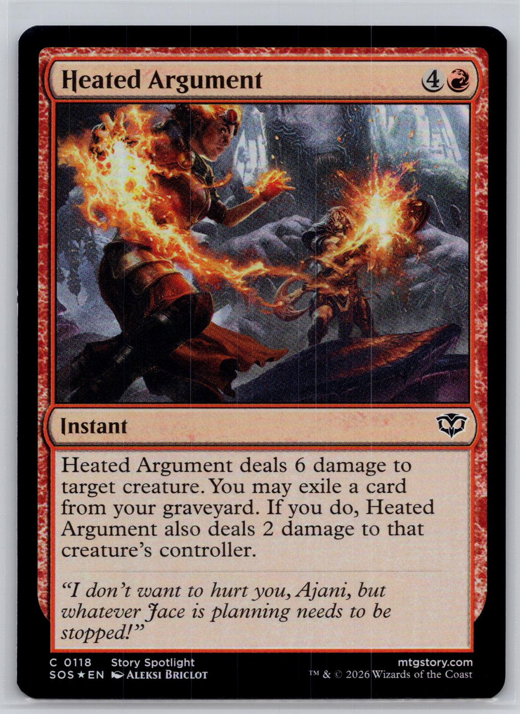 Heated Argument Secrets of Strixhaven Magic: The Gathering Foil Near Mint