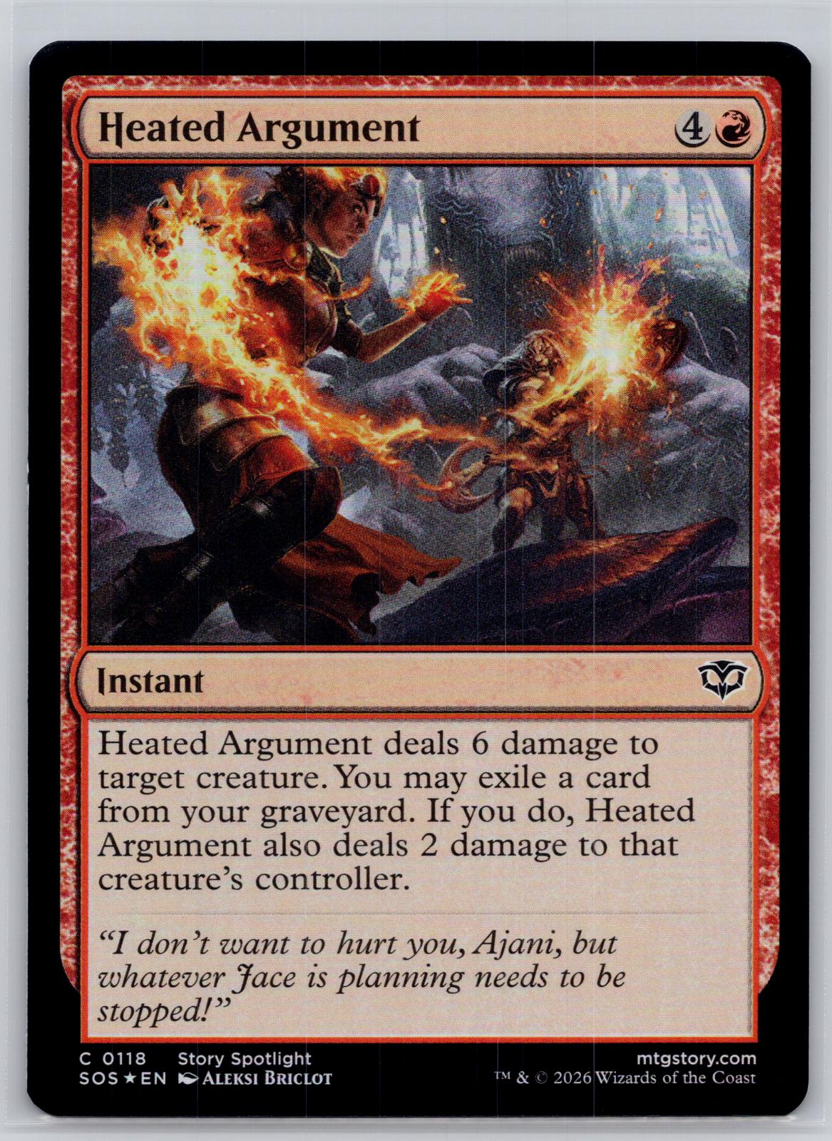 Heated Argument Secrets of Strixhaven Magic: The Gathering Foil Near Mint