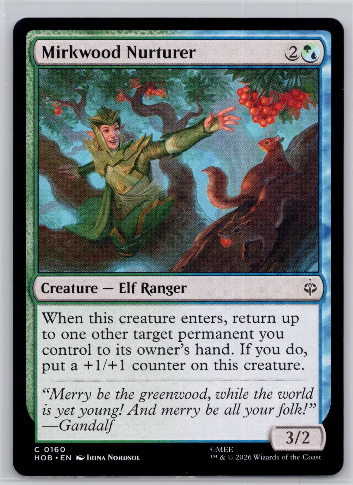 Mirkwood Nurturer The Hobbit Magic: The Gathering Near Mint