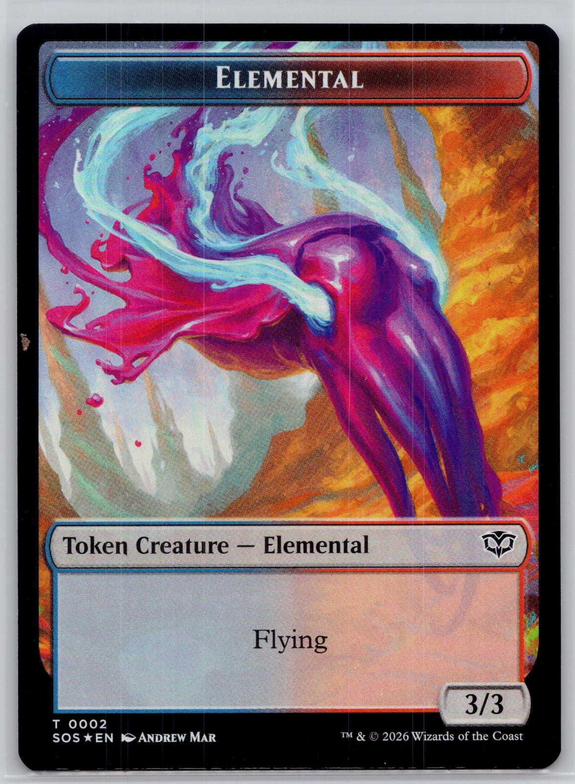 Fractal // Elemental Double-Sided Token Secrets of Strixhaven M:TG Foil NM