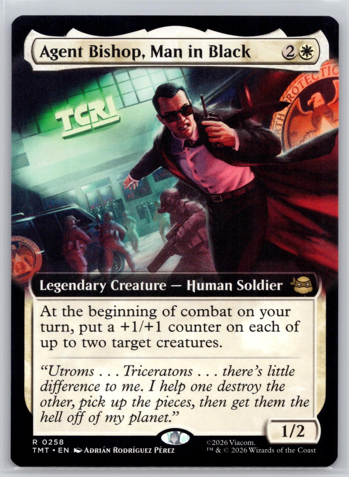 Agent Bishop, Man in Black (Extended Art) Teenage Mutant Ninja Turtles M:TG NM