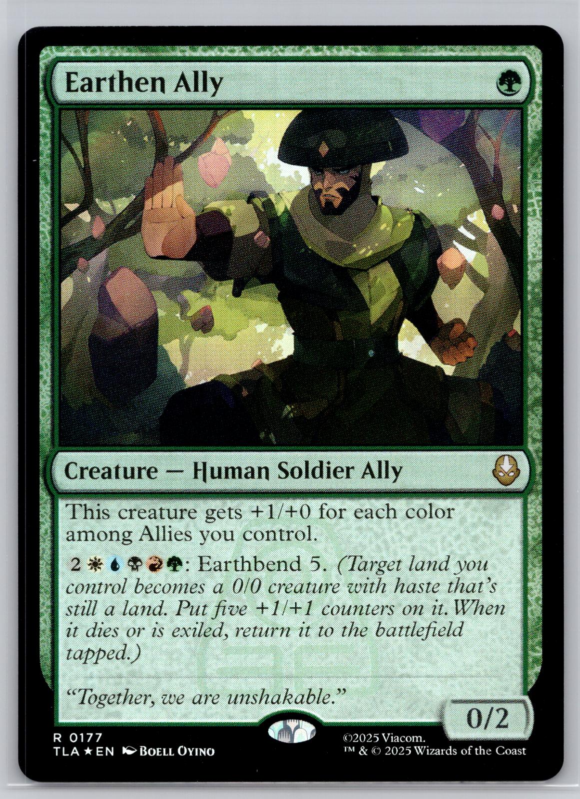 Earthen Ally Avatar: The Last Airbender Magic: The Gathering Foil Near Mint