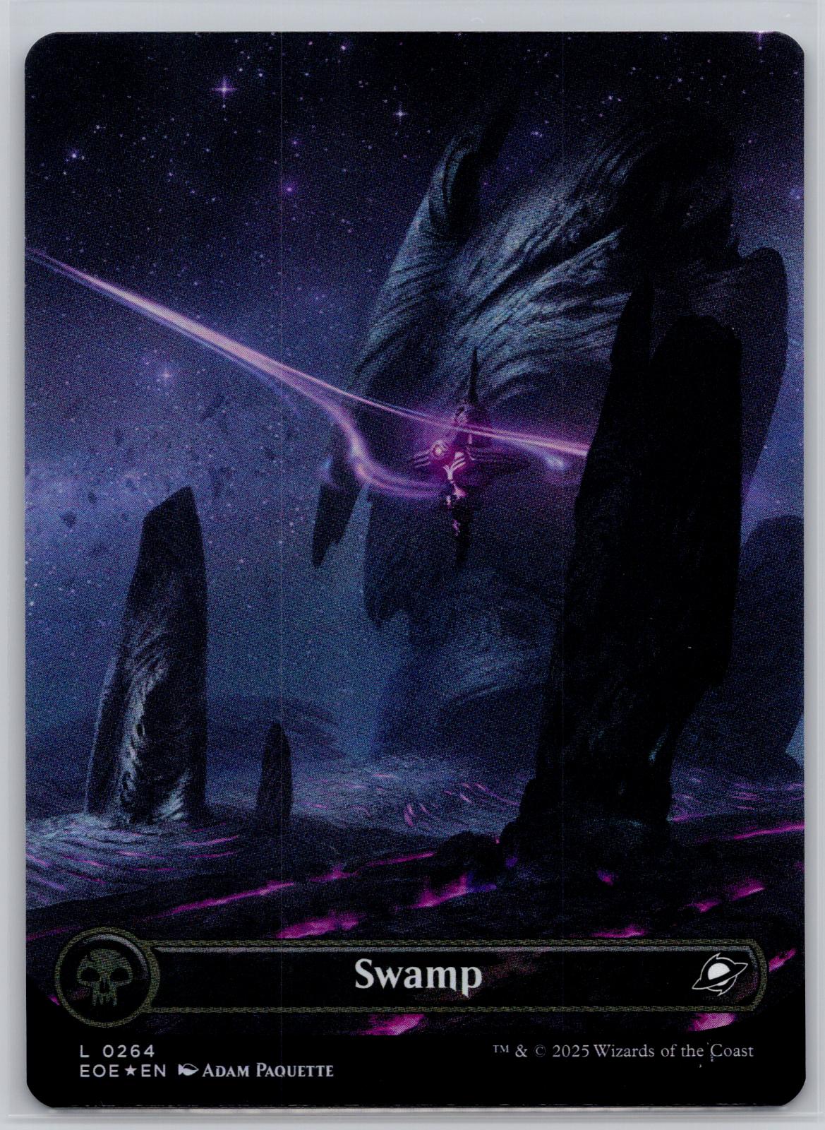 Swamp (0264) (Borderless) Edge of Eternities Magic: The Gathering Foil Near Mint