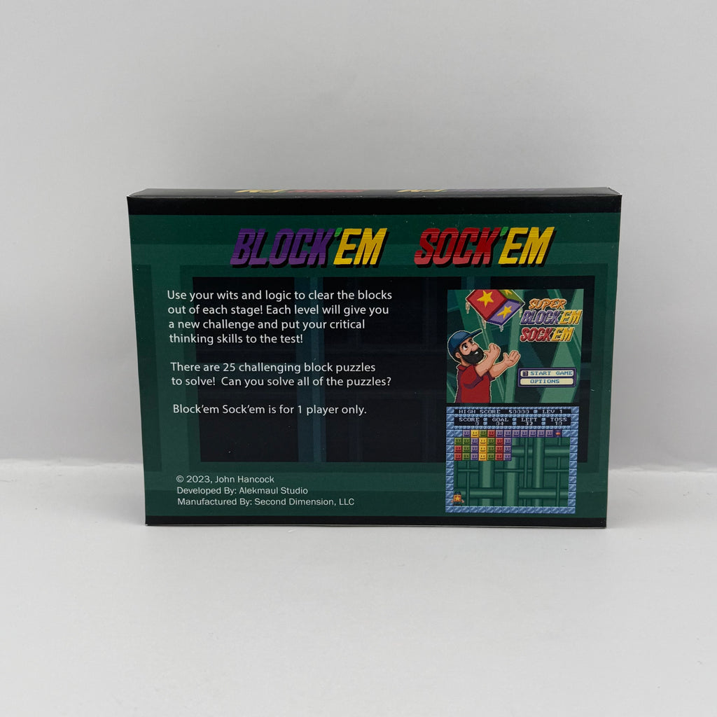 Super Block'em Sock'em (Signed by John Hancock) - SNES - CIB