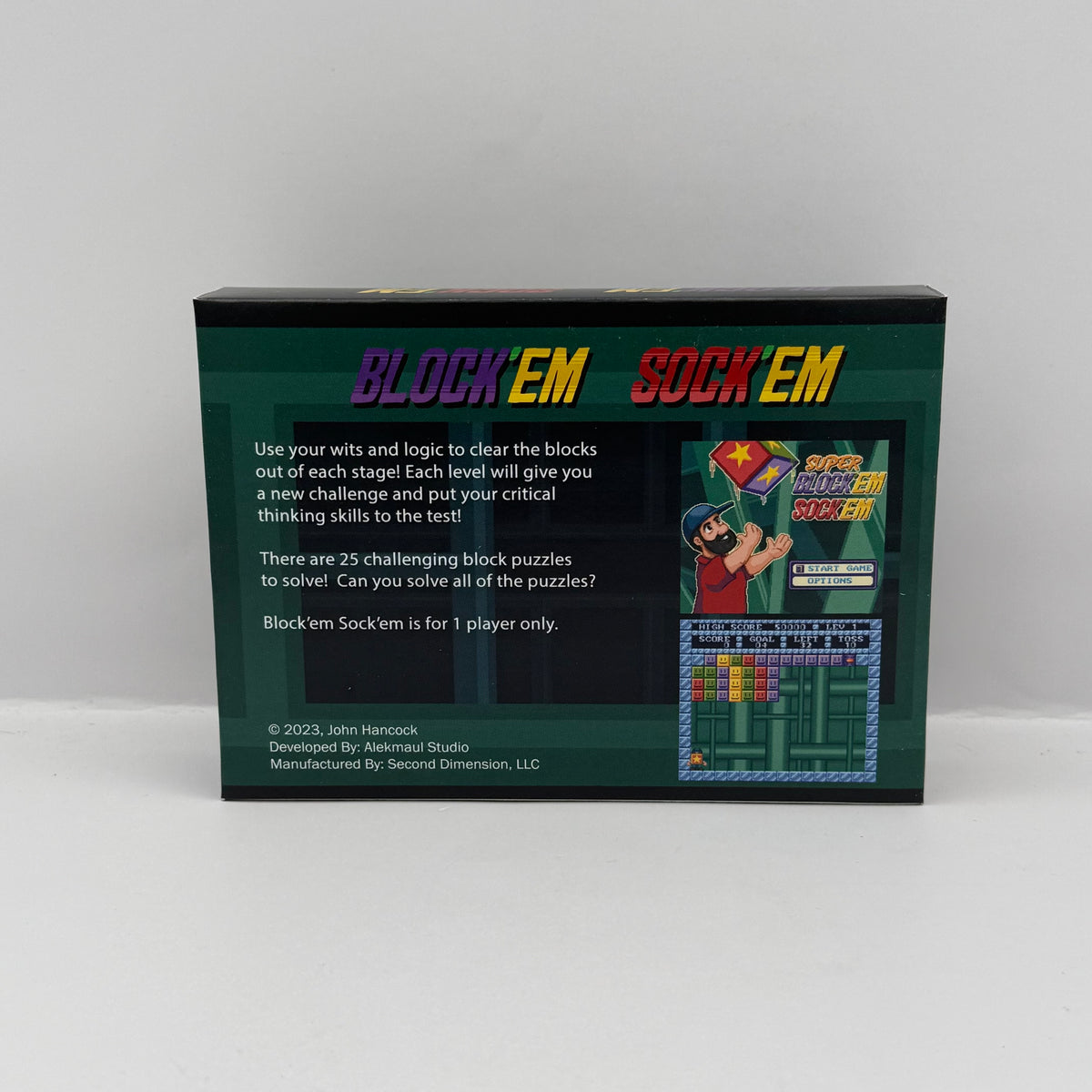 Super Block'em Sock'em (Signed by John Hancock) - SNES - CIB