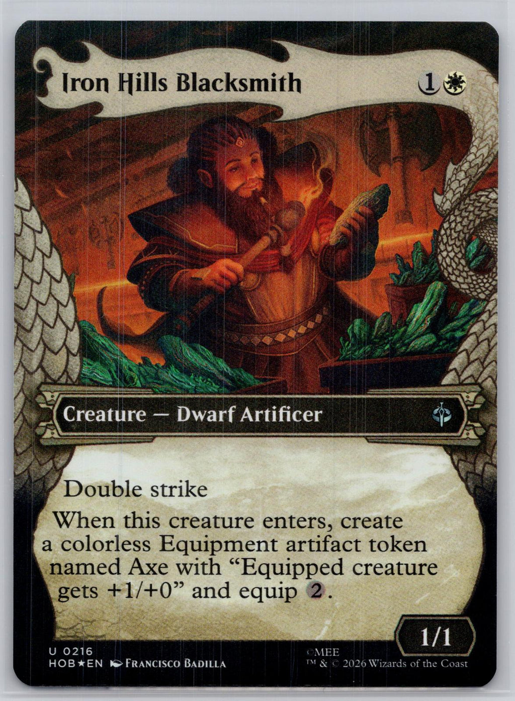 Iron Hills Blacksmith (Showcase) The Hobbit Magic: The Gathering Foil Near Mint