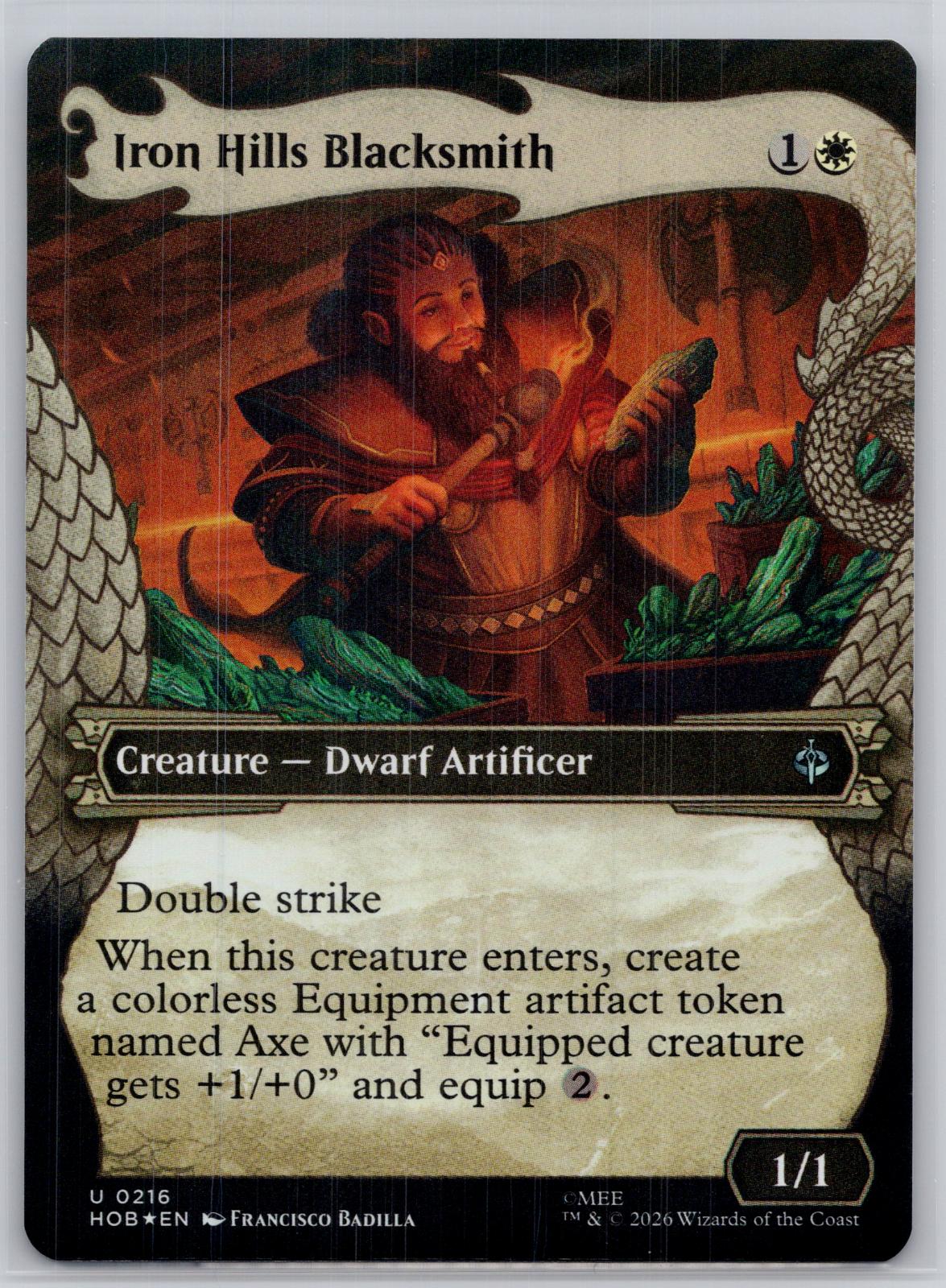 Iron Hills Blacksmith (Showcase) The Hobbit Magic: The Gathering Foil Near Mint