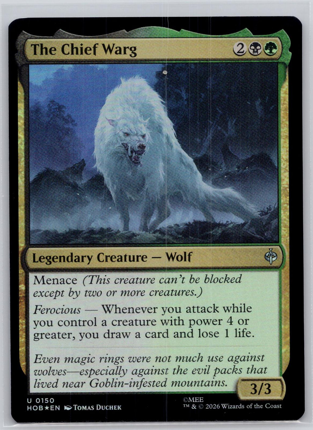 The Chief Warg The Hobbit Magic: The Gathering Foil Near Mint