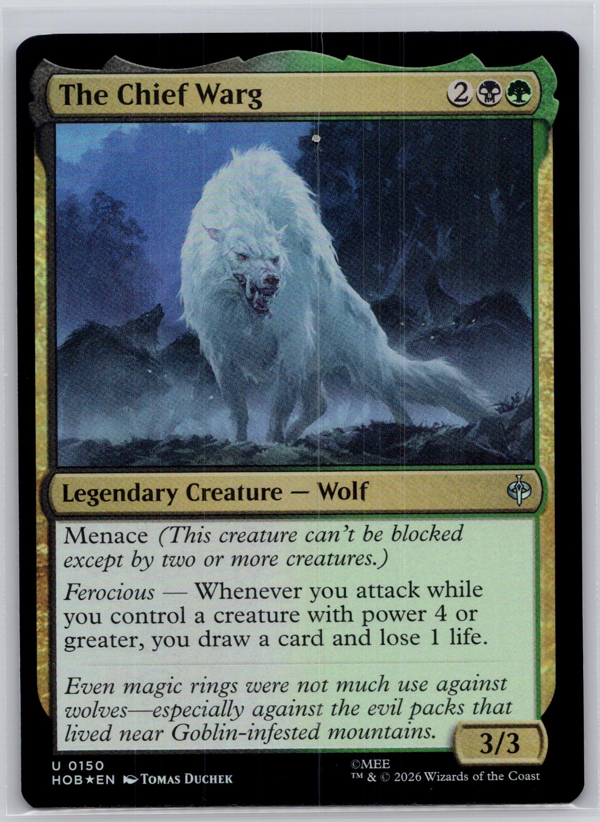 The Chief Warg The Hobbit Magic: The Gathering Foil Near Mint