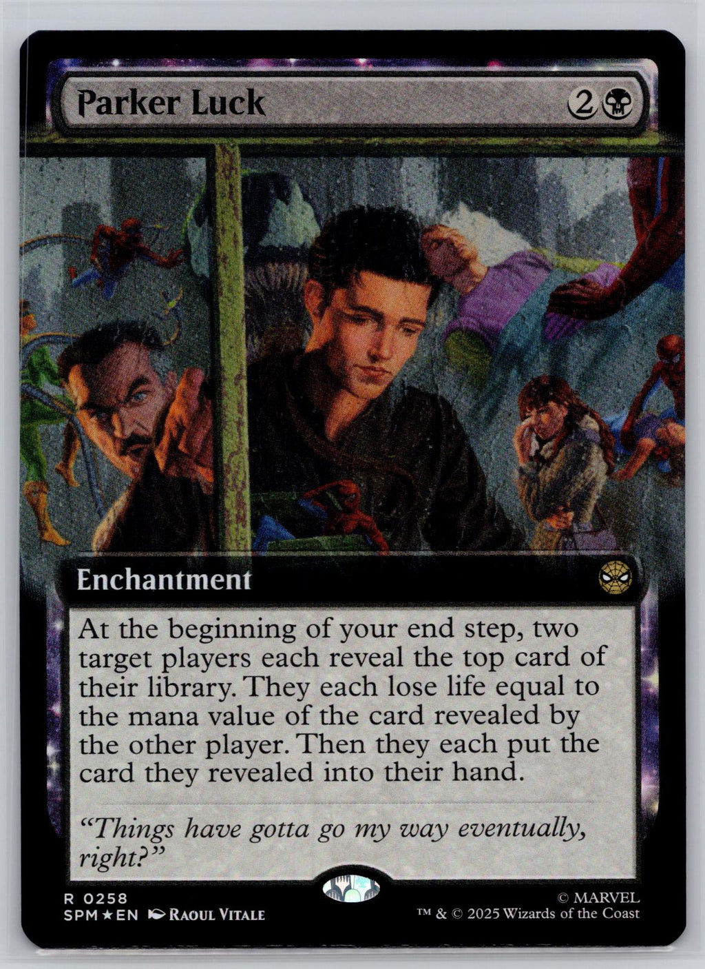 Parker Luck (Extended Art) Marvel's Spider-Man Magic: The Gathering Foil NM