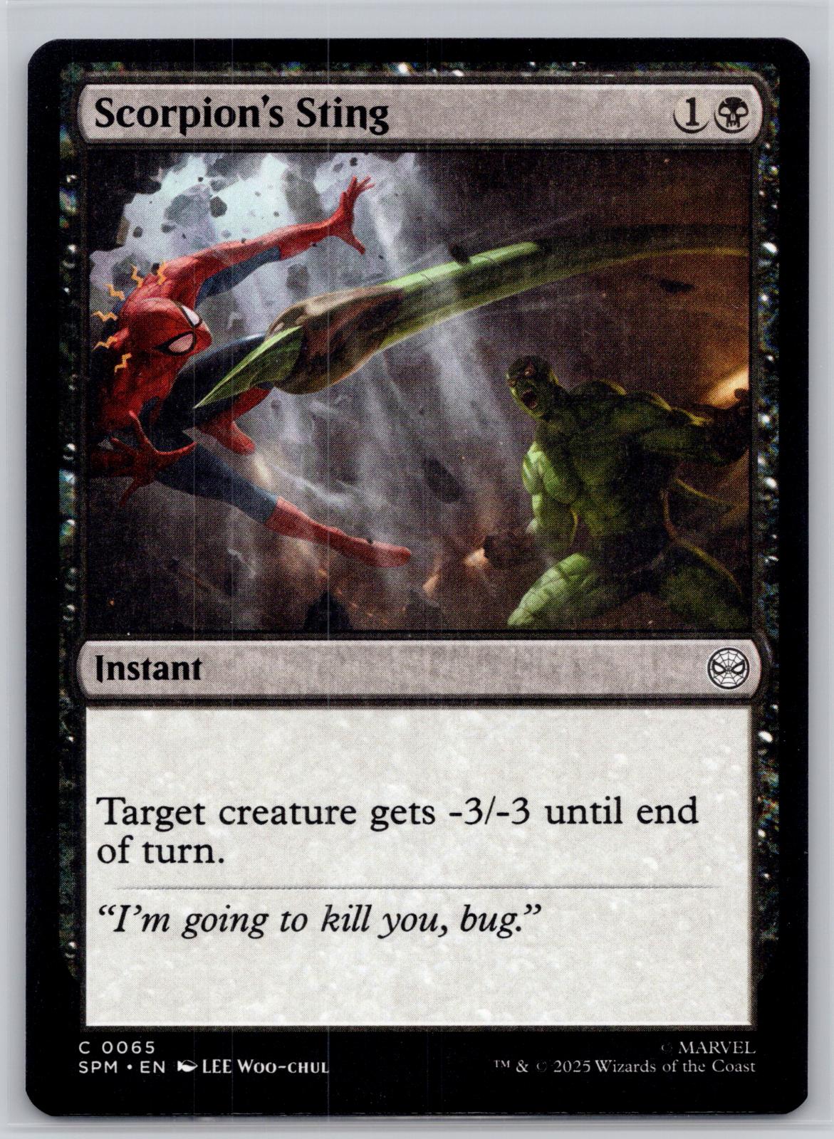 Scorpion's Sting Marvel's Spider-Man Magic: The Gathering Near Mint