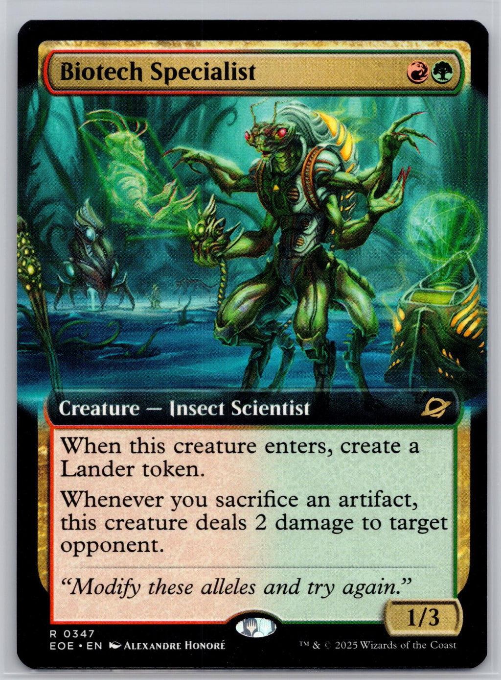Biotech Specialist (Extended Art) Edge of Eternities Magic: The Gathering NM