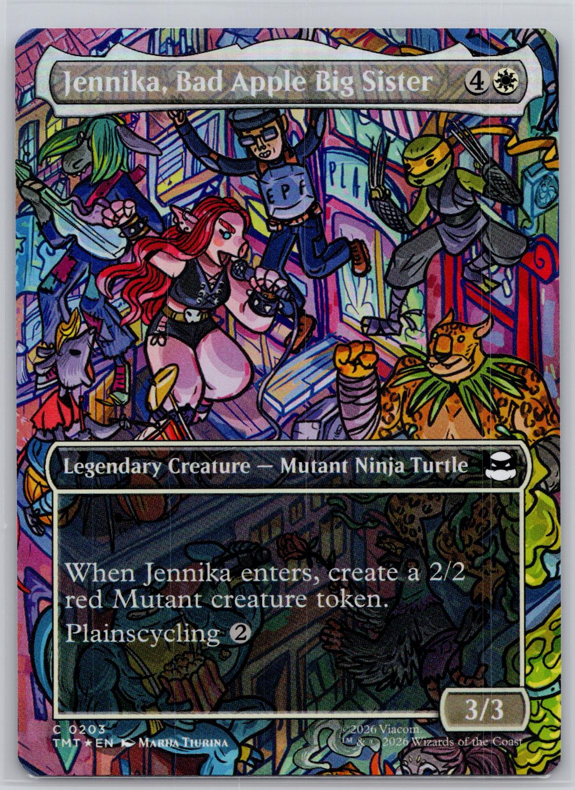 Jennika,Bad Apple Big Sister(Borderless)Teenage Mutant Ninja Turtles MTG Foil NM