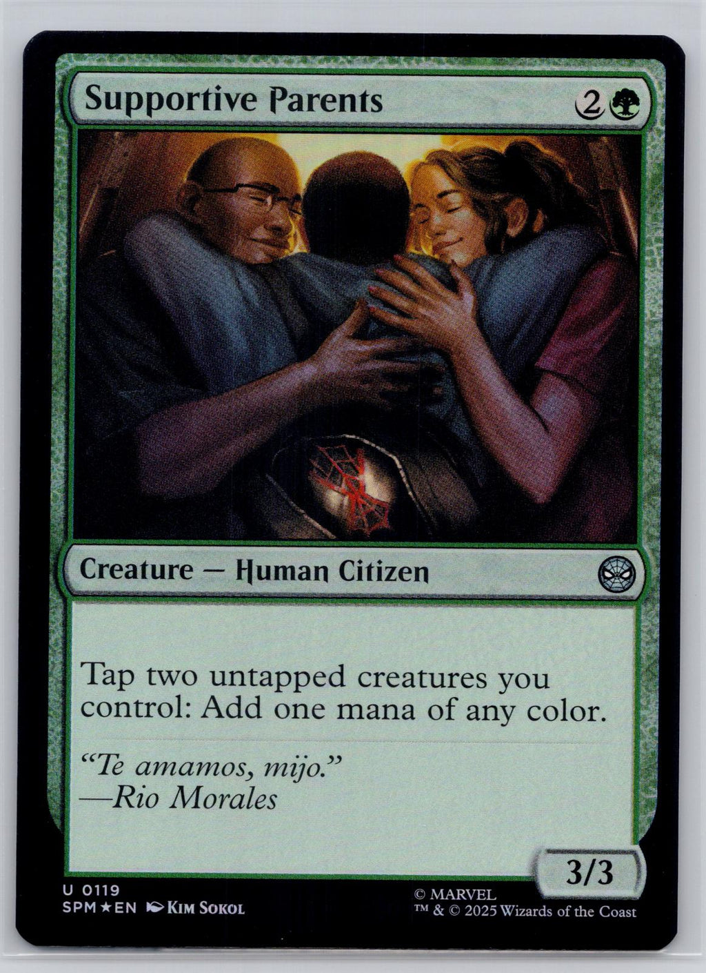 Supportive Parents Marvel's Spider-Man Magic: The Gathering Foil Near Mint