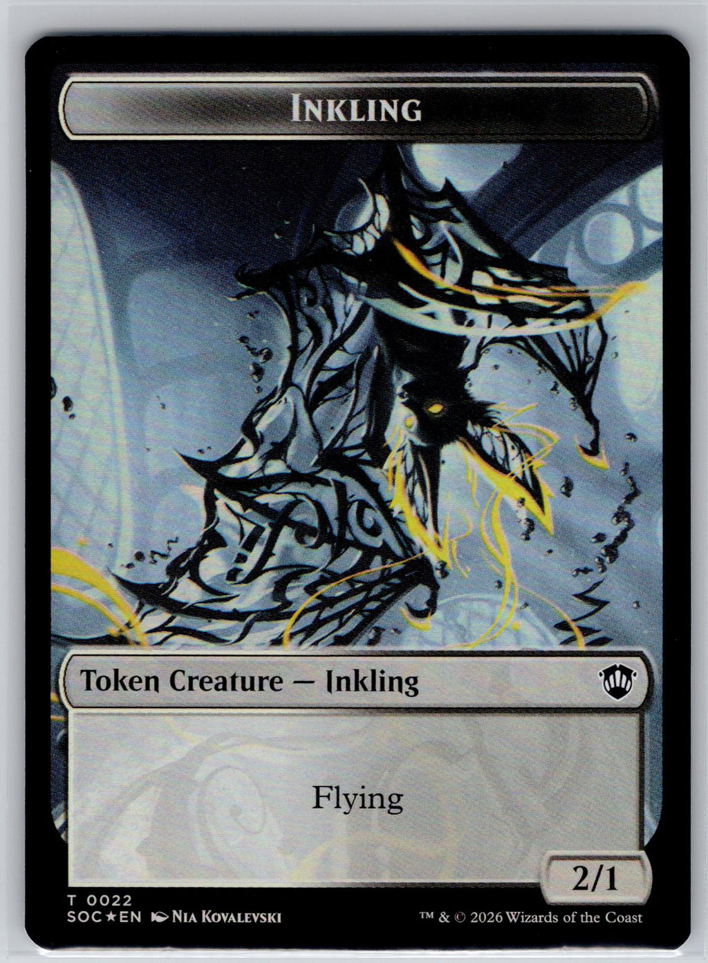 Cat // Inkling 2-Sided Token Commander: Secrets of Strixhaven M:TG Foil NM