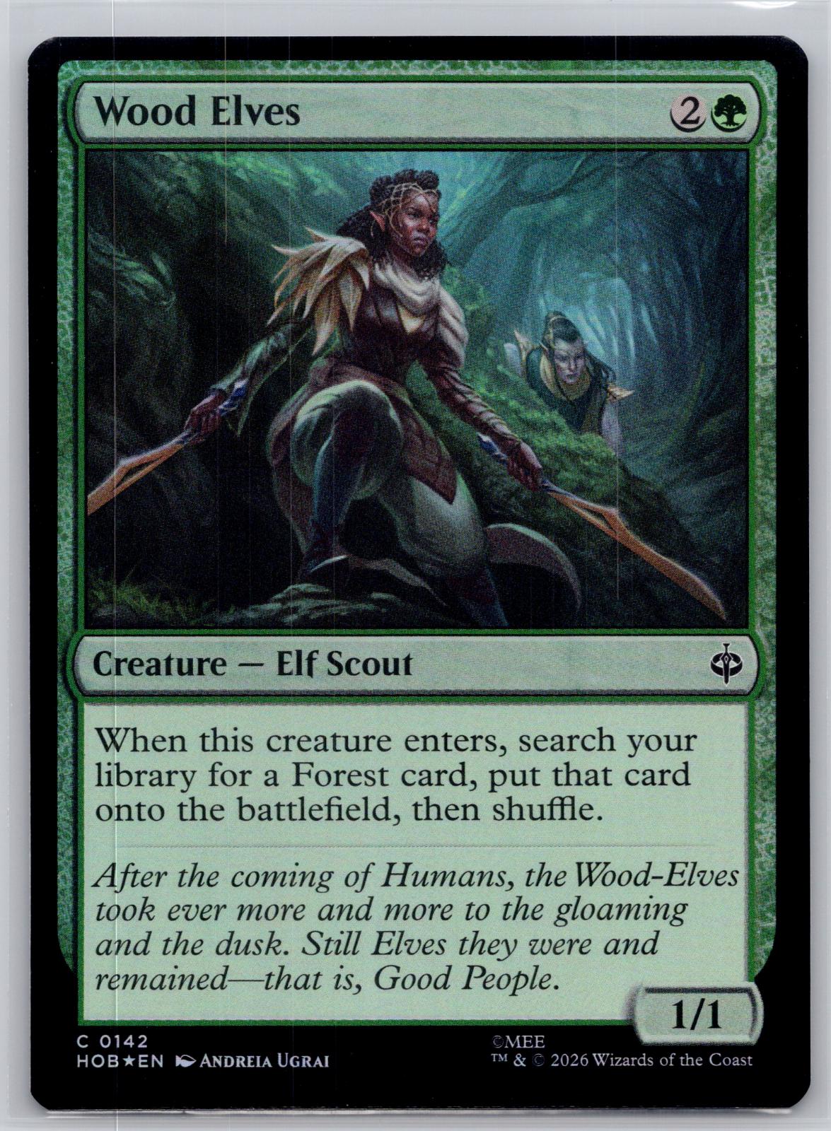 Wood Elves The Hobbit Magic: The Gathering Foil Near Mint