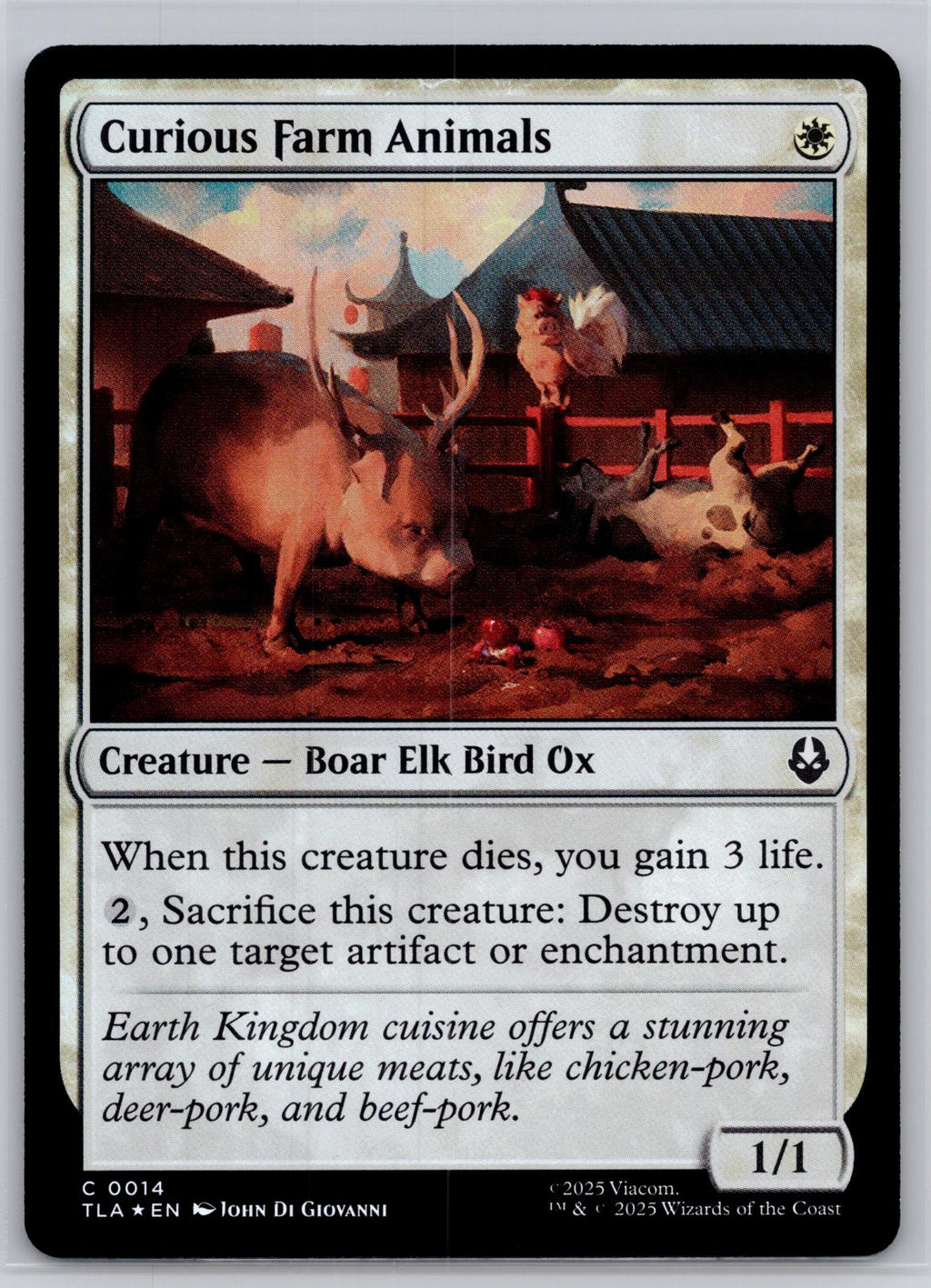 Curious Farm Animals Avatar: The Last Airbender Magic: The Gathering Foil NM