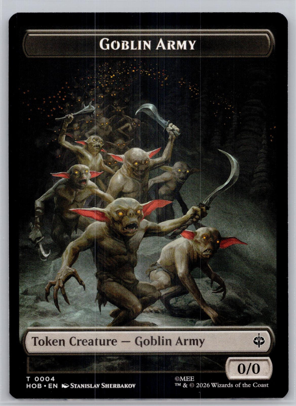 Human Soldier // Goblin Army (0004) Double-Sided Token The Hobbit M:TG NM