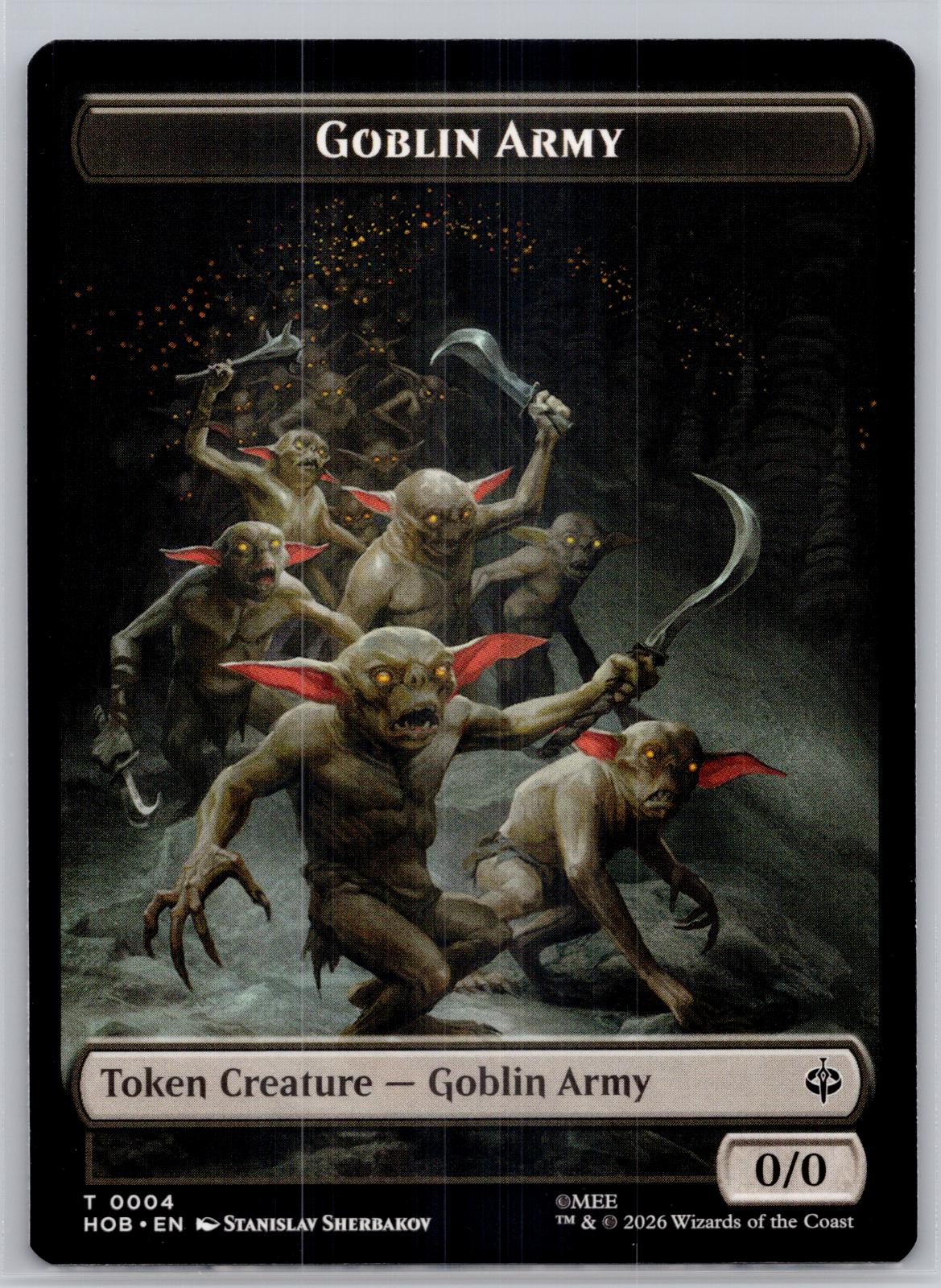 Human Soldier // Goblin Army (0004) Double-Sided Token The Hobbit M:TG NM