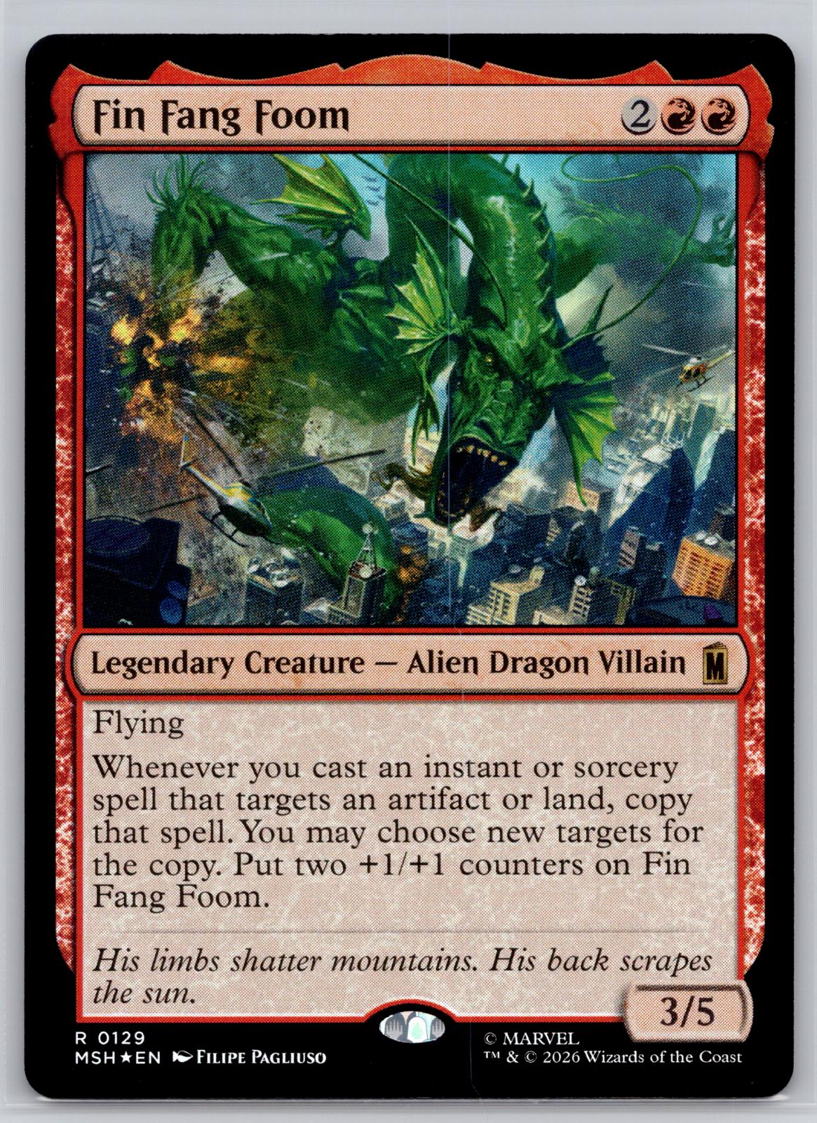 Fin Fang Foom Marvel Super Heroes Magic: The Gathering Foil Near Mint
