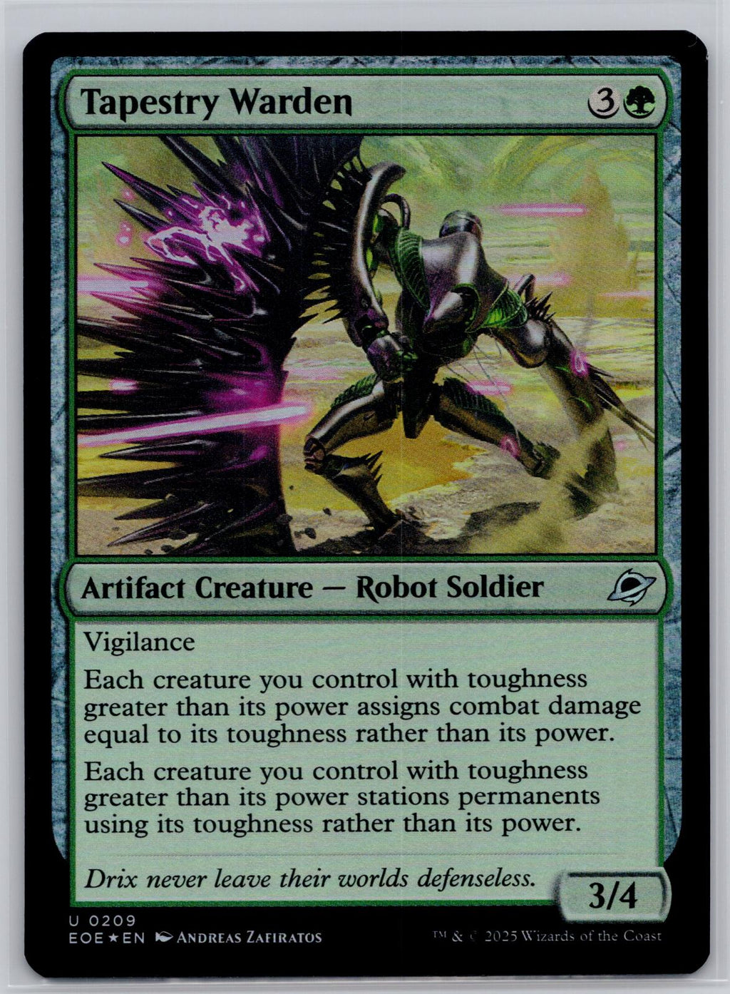Tapestry Warden Edge of Eternities Magic: The Gathering Foil Near Mint