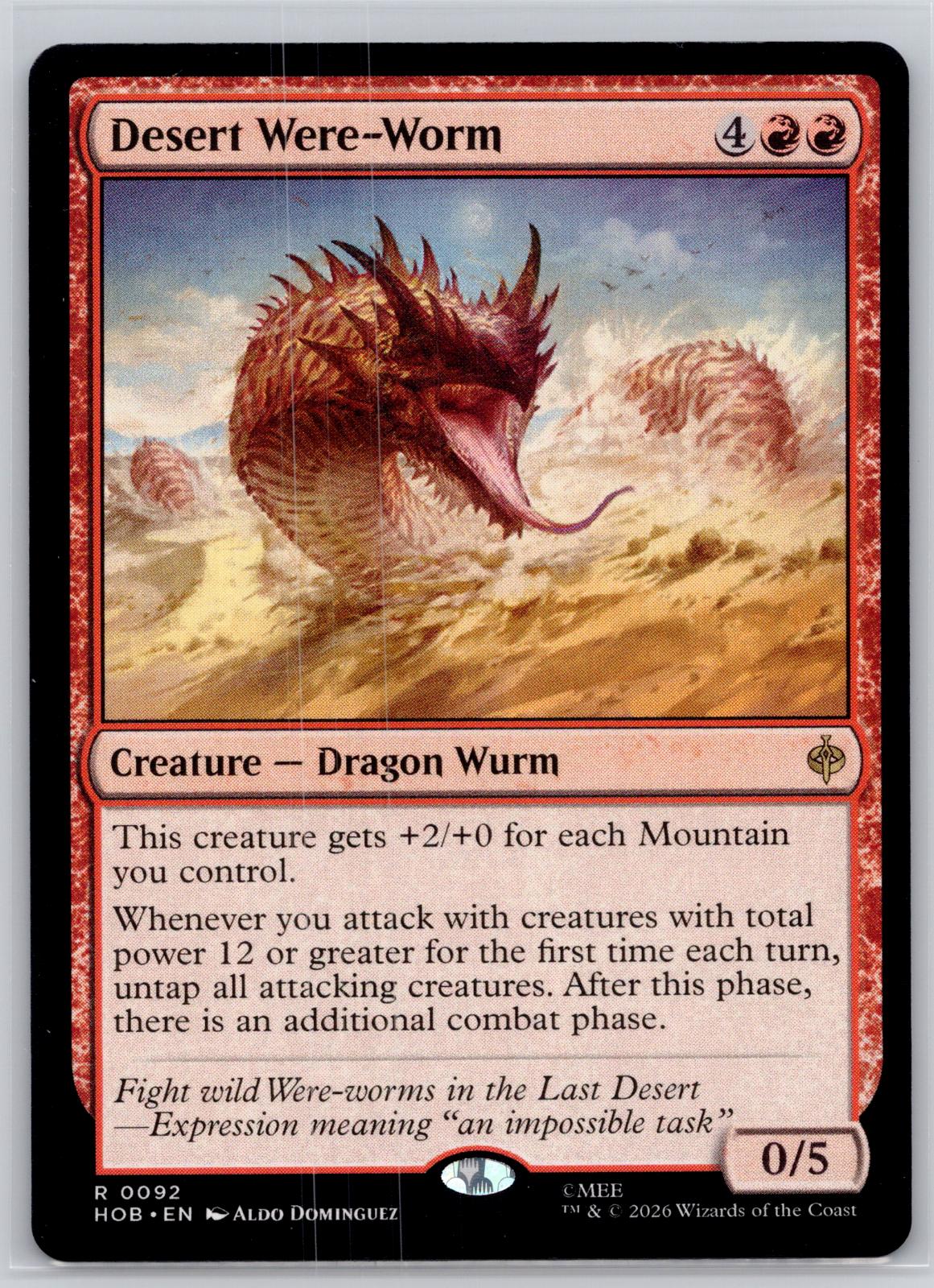 Desert Were-Worm The Hobbit Magic: The Gathering Near Mint