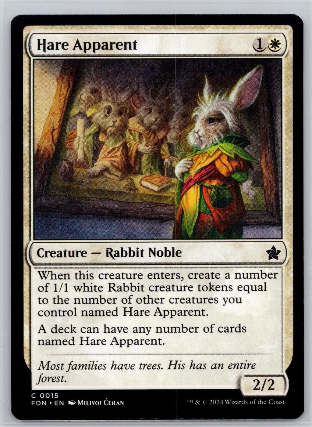 Hare Apparent Foundations Magic: The Gathering Near Mint