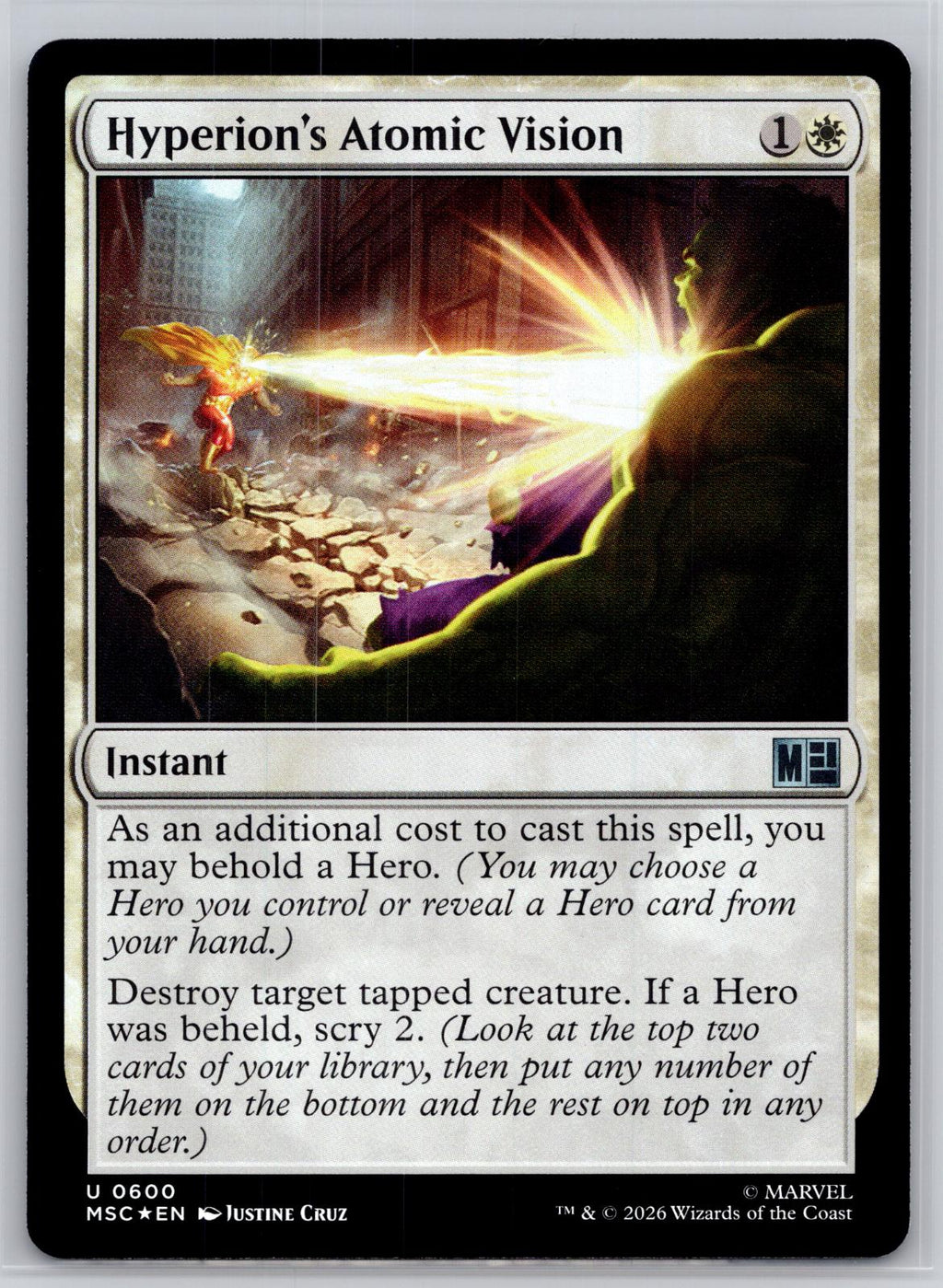 Hyperion's Atomic Vision Commander: Marvel Super Heroes M:TG Foil NM