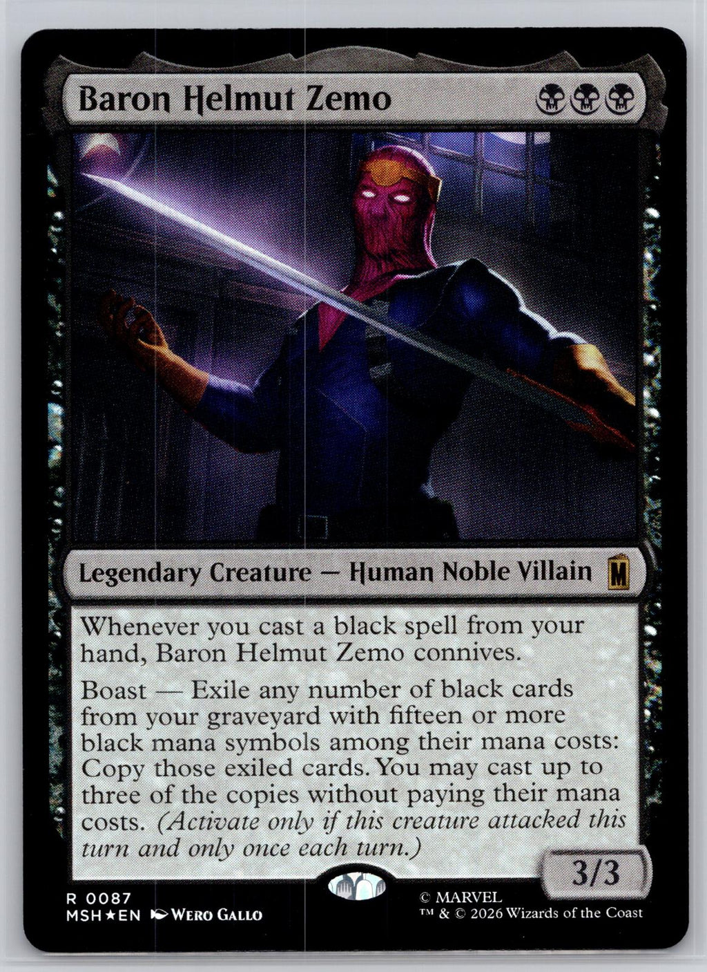 Baron Helmut Zemo Marvel Super Heroes Magic: The Gathering Foil Near Mint