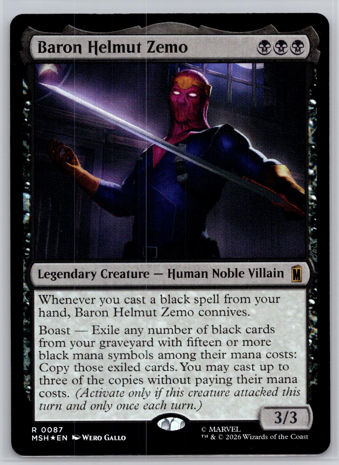 Baron Helmut Zemo Marvel Super Heroes Magic: The Gathering Foil Near Mint