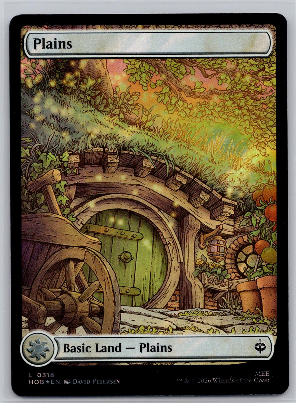 Plains (0318) (Surge Foil) Holo The Hobbit Magic: The Gathering Near Mint