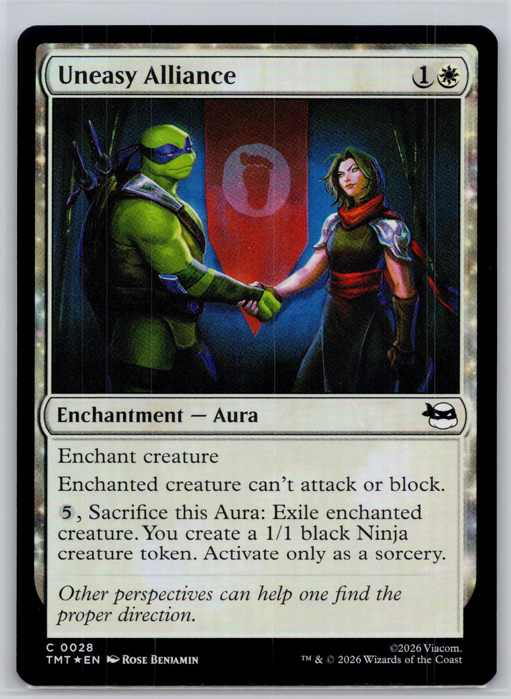 Uneasy Alliance Teenage Mutant Ninja Turtles Magic: The Gathering Foil Near Mint