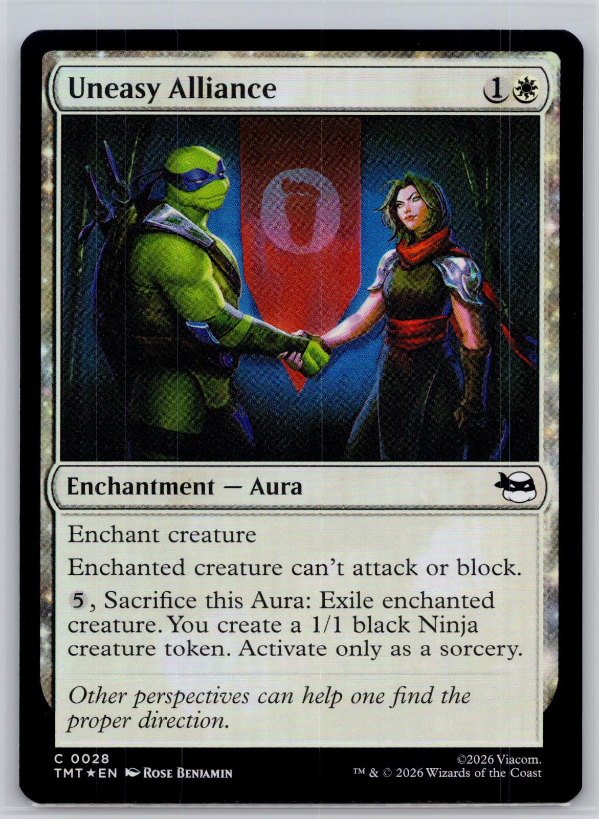 Uneasy Alliance Teenage Mutant Ninja Turtles Magic: The Gathering Foil Near Mint