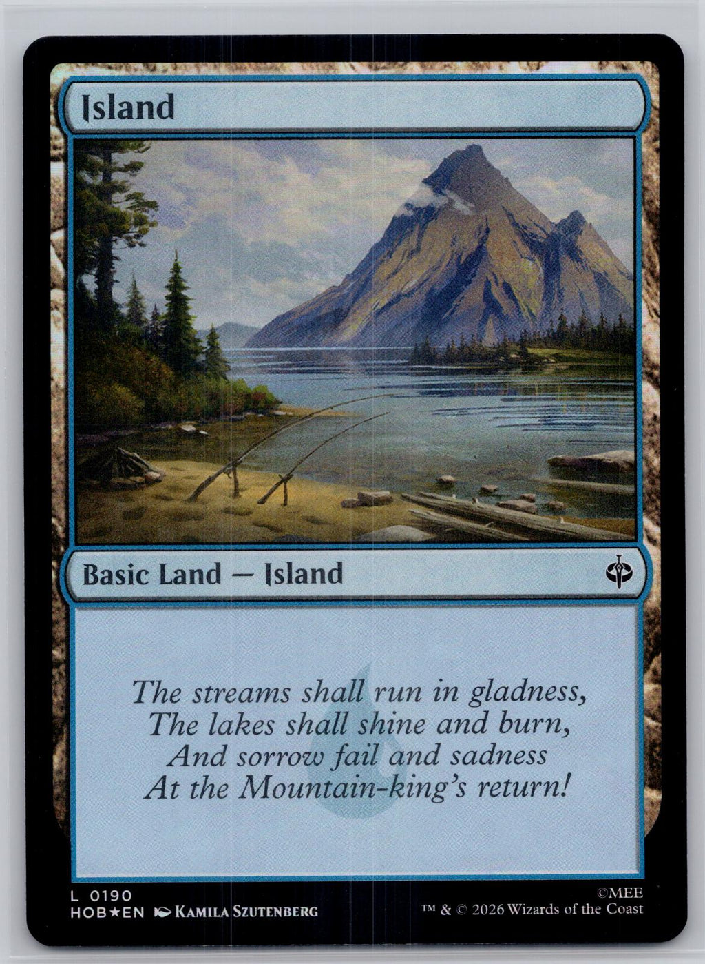 Island (0190) The Hobbit Magic: The Gathering Foil Near Mint