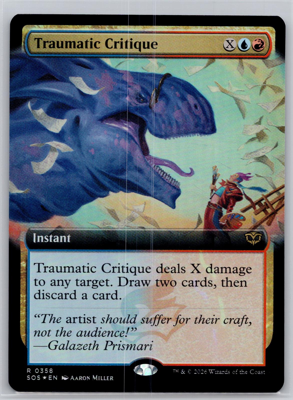Traumatic Critique (Extended Art) Secrets of Strixhaven M:TG Foil NM
