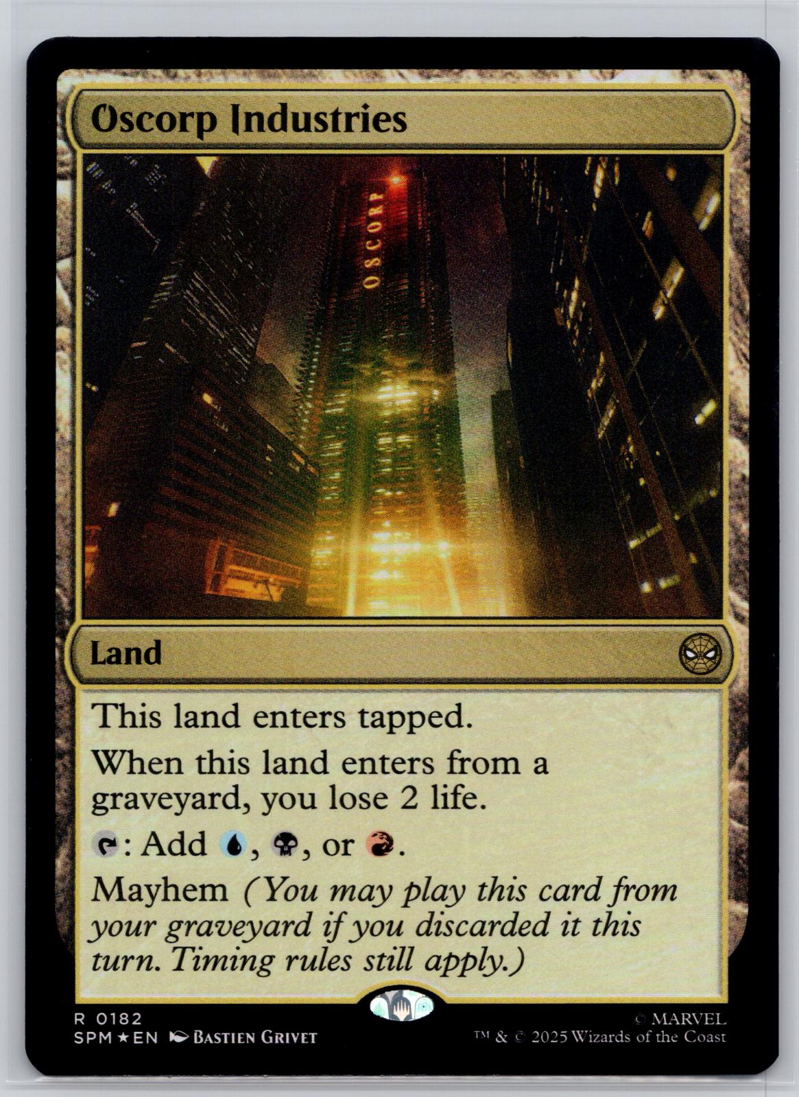 Oscorp Industries Marvel's Spider-Man Magic: The Gathering Foil Near Mint