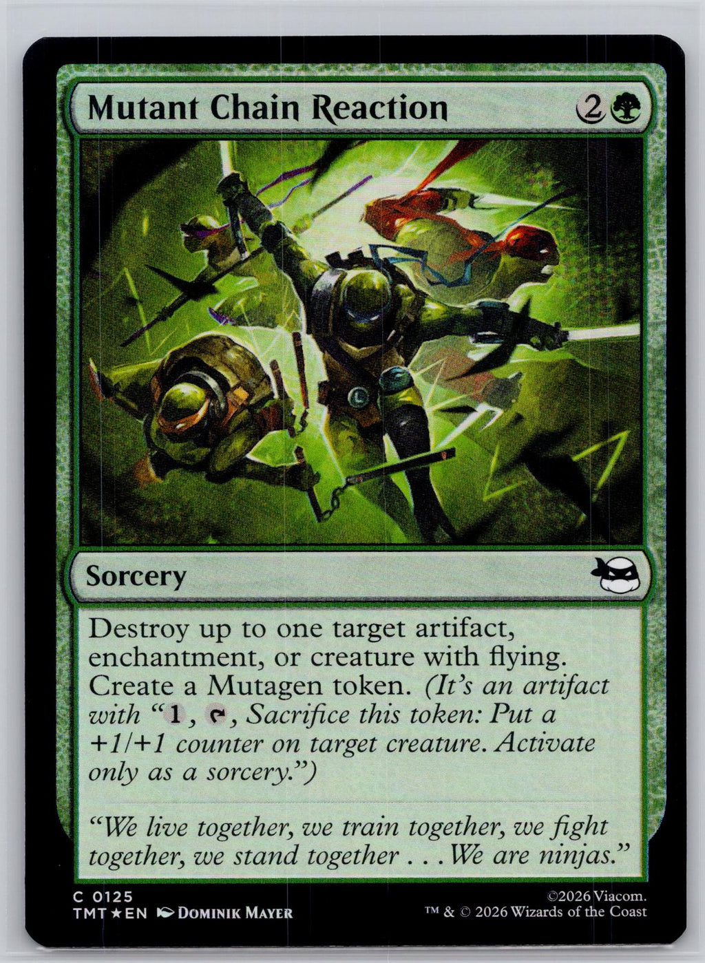 Mutant Chain Reaction Teenage Mutant Ninja Turtles Magic: The Gathering Foil NM