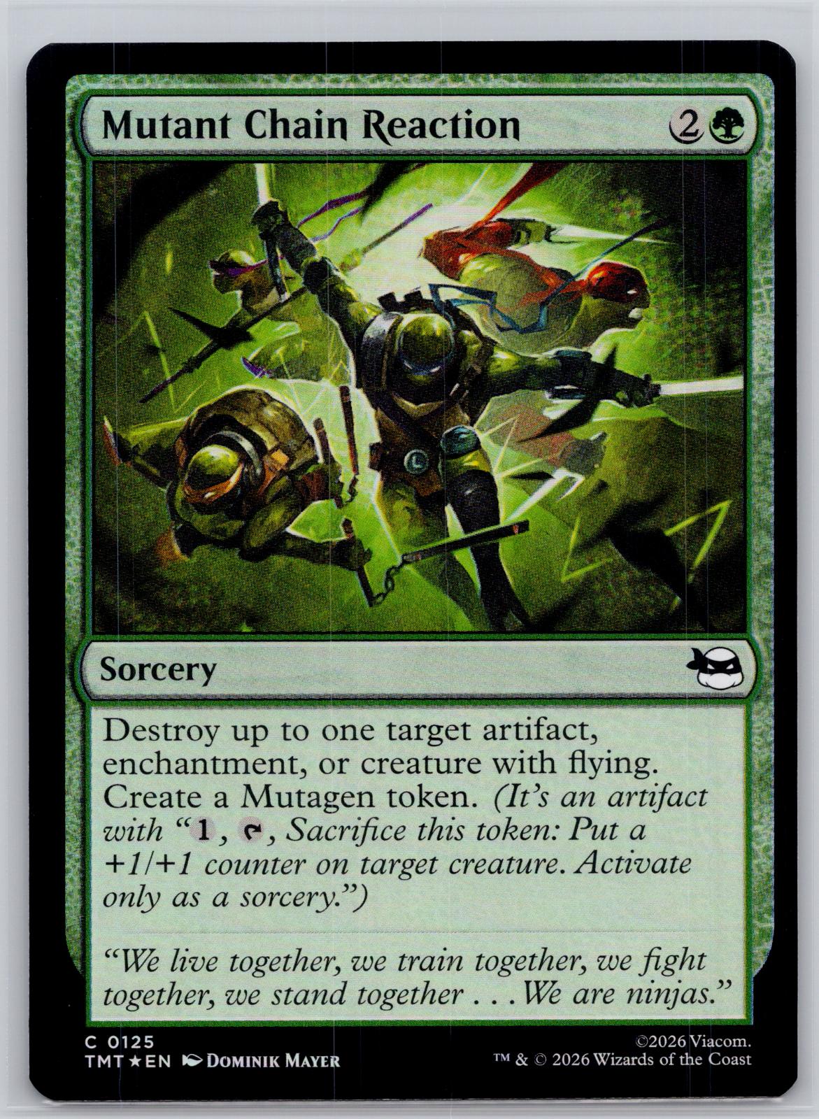 Mutant Chain Reaction Teenage Mutant Ninja Turtles Magic: The Gathering Foil NM