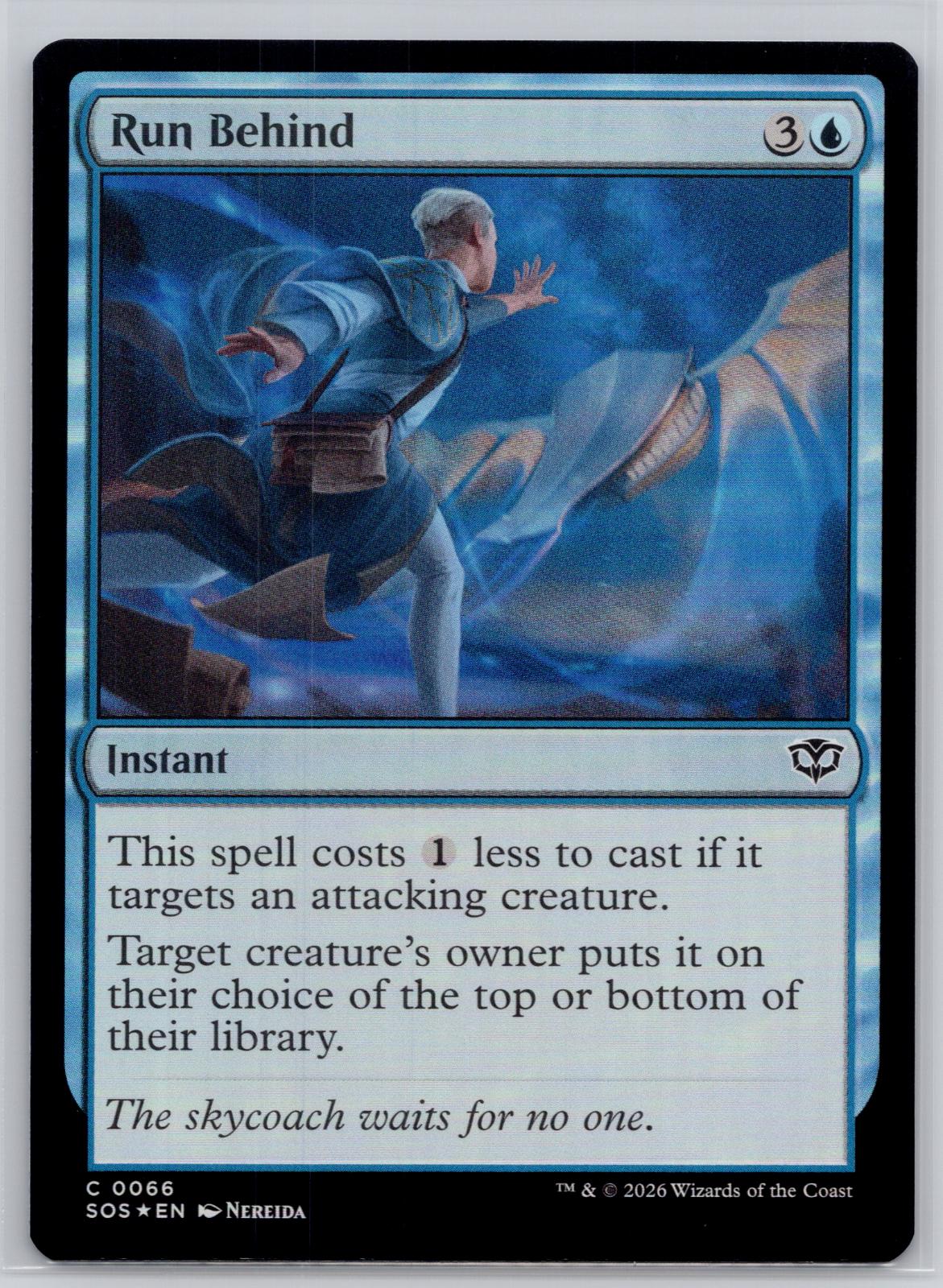 Run Behind Secrets of Strixhaven Magic: The Gathering Foil Near Mint