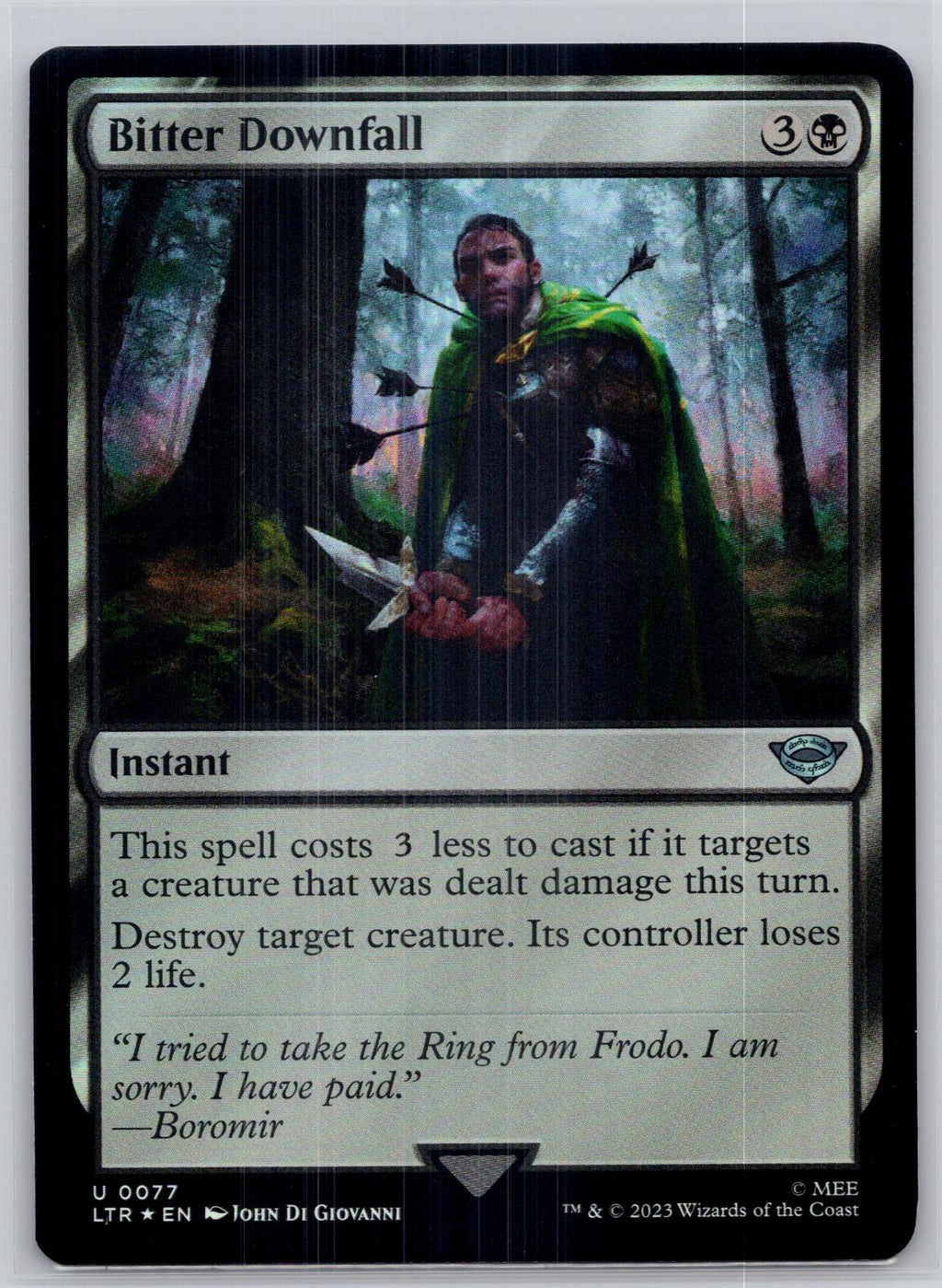 Bitter Downfall The Lord of the Rings: Tales of Middle-earth M:TG Foil NM