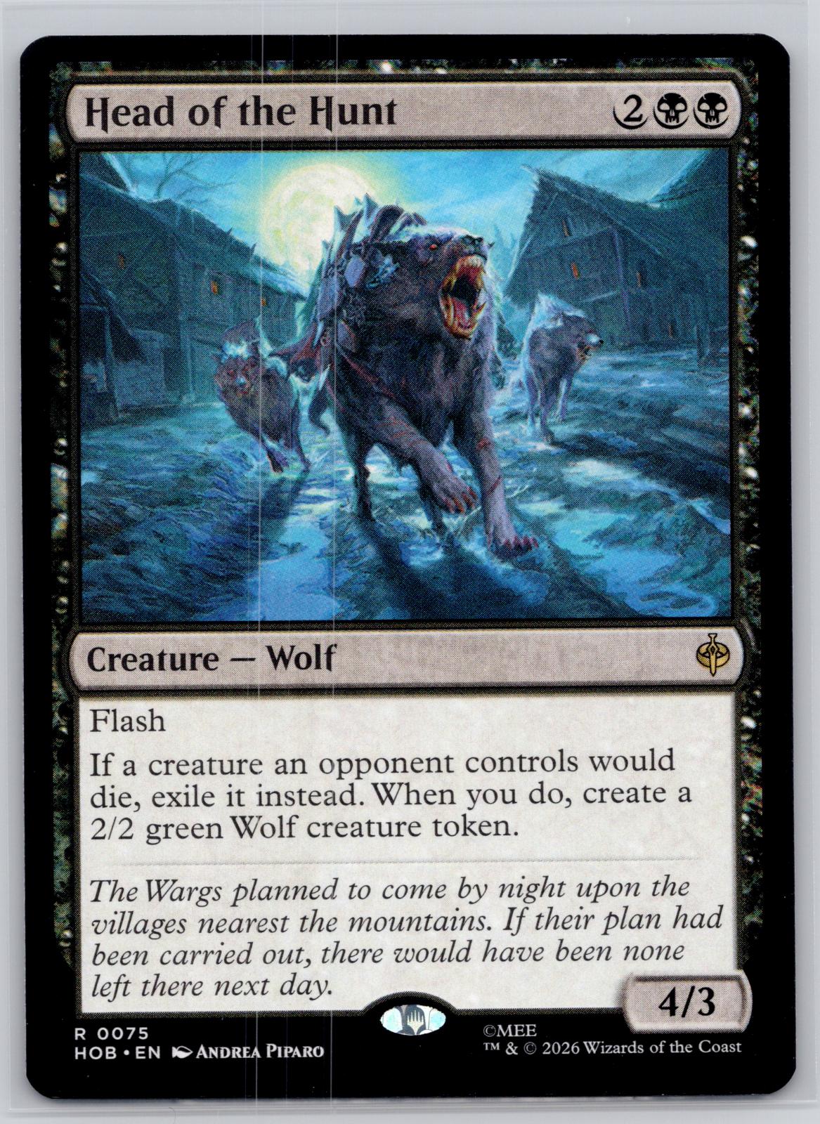 Head of the Hunt The Hobbit Magic: The Gathering Near Mint